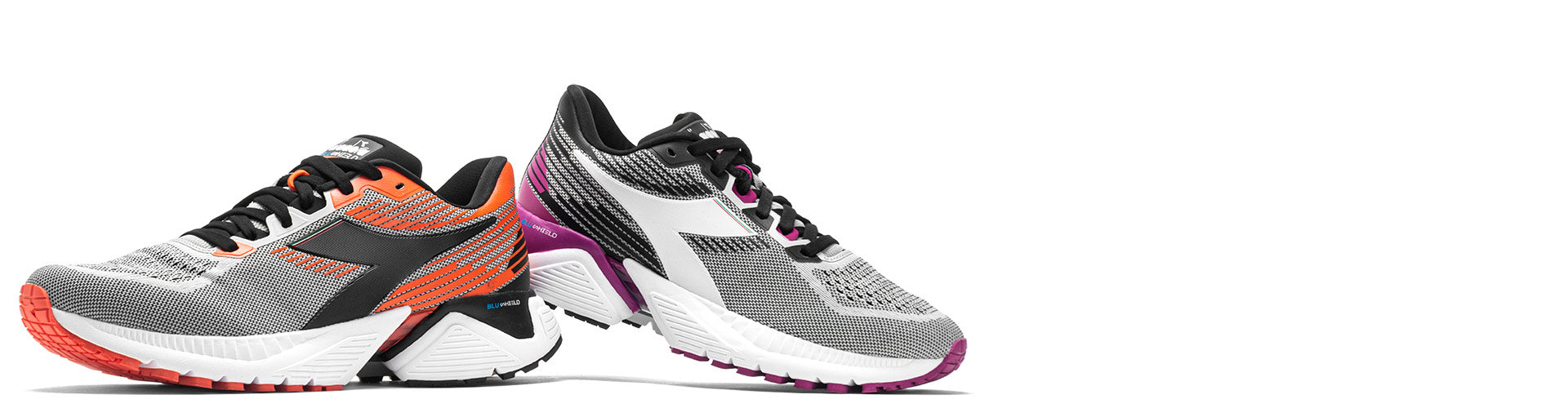 diadora blushield vigore tennis shoes on white background