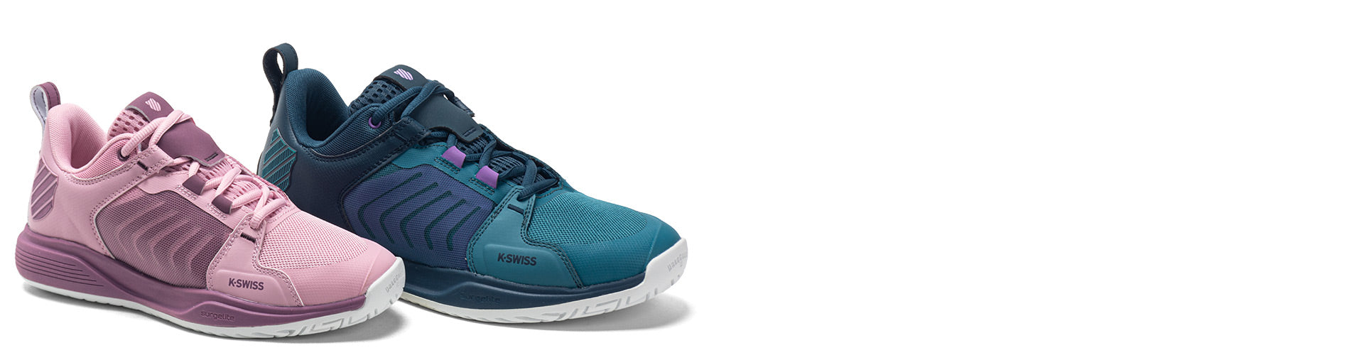 k-swiss ultrashot team tennis shoes on white background