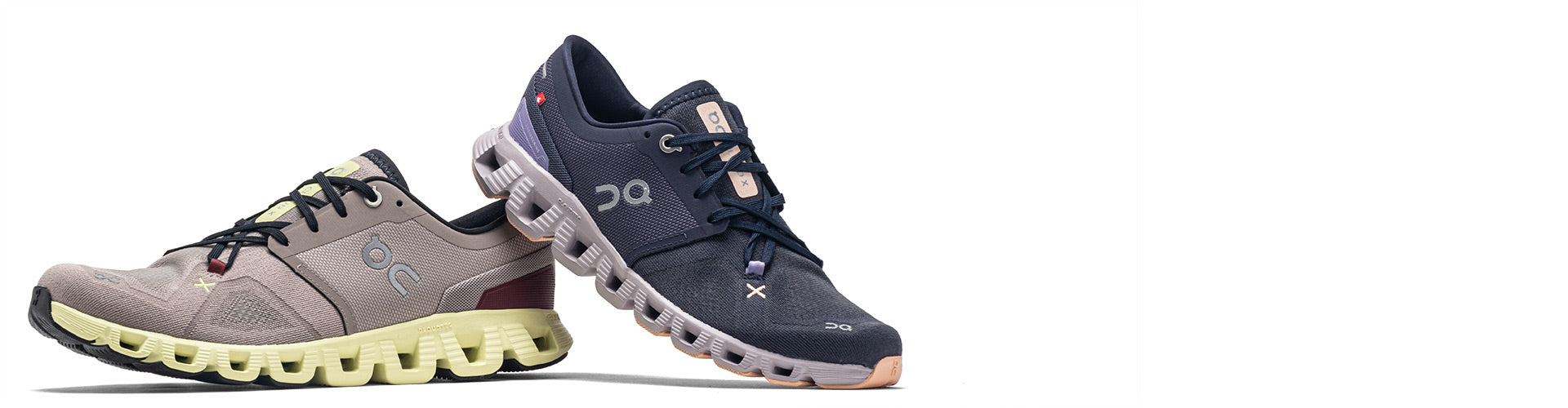 on cloud x 3 running shoes on white background