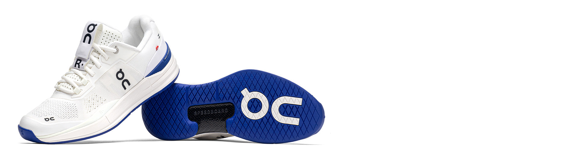 on the roger tennis shoes on white background