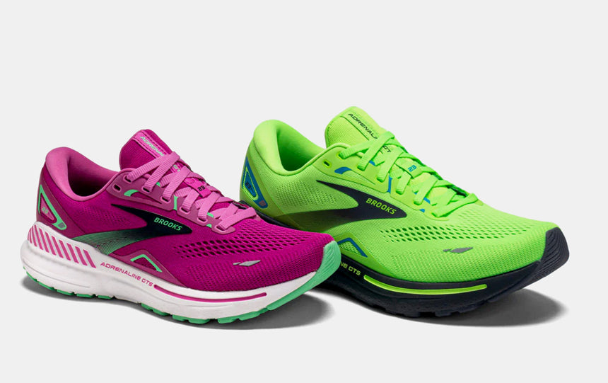 Brooks adrenaline gts 23 running shoes on white background