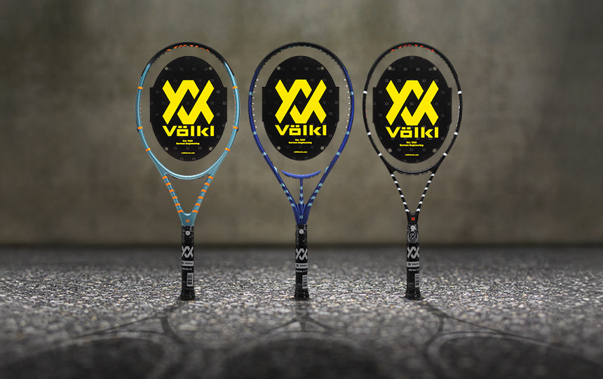 volkl vostra tennis racquets on white background