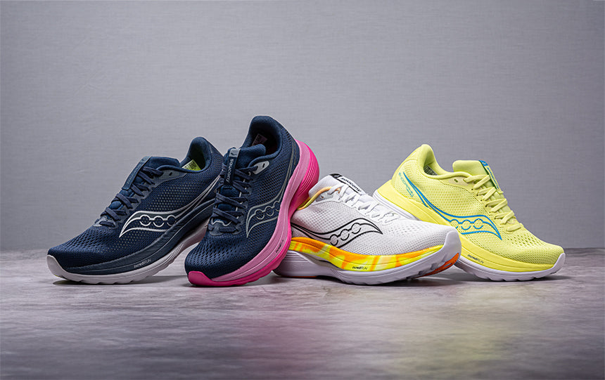 saucony endorphin trainers on stone ground