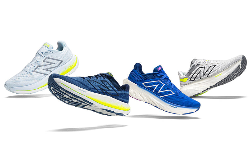 new balance running shoes on white background