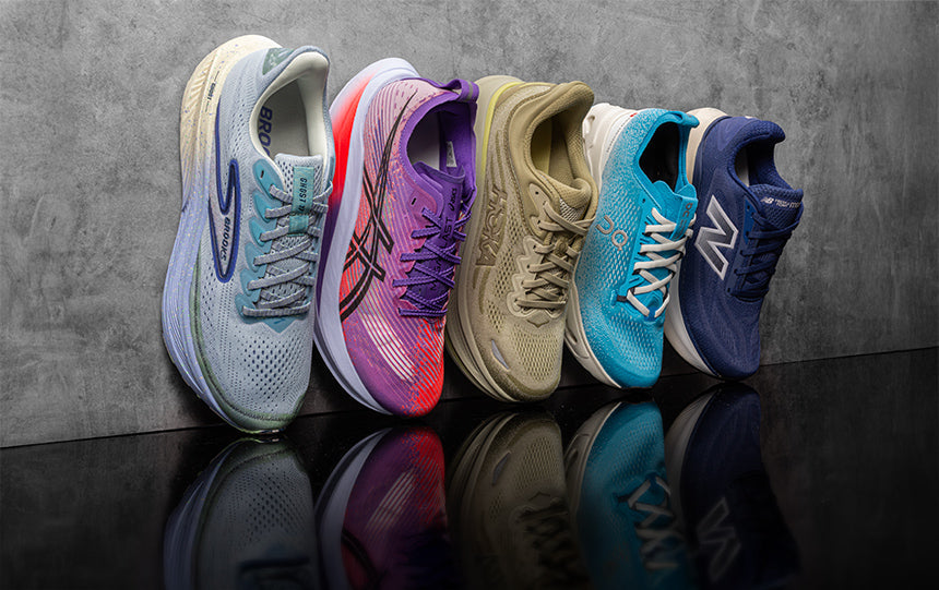 On running asics hoka diadora salomon running shoes