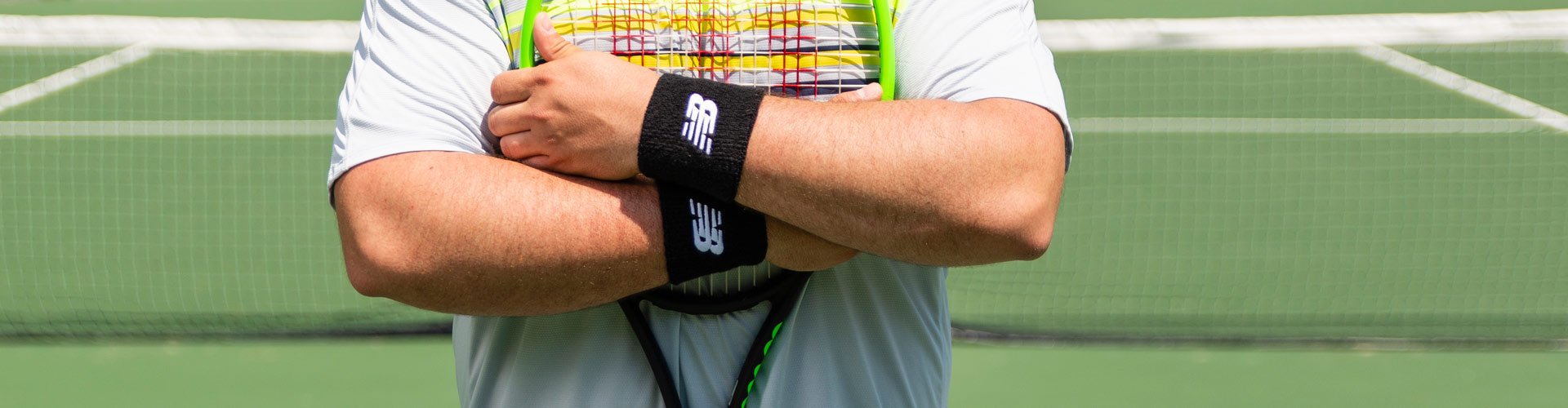 man wearing sweatbands