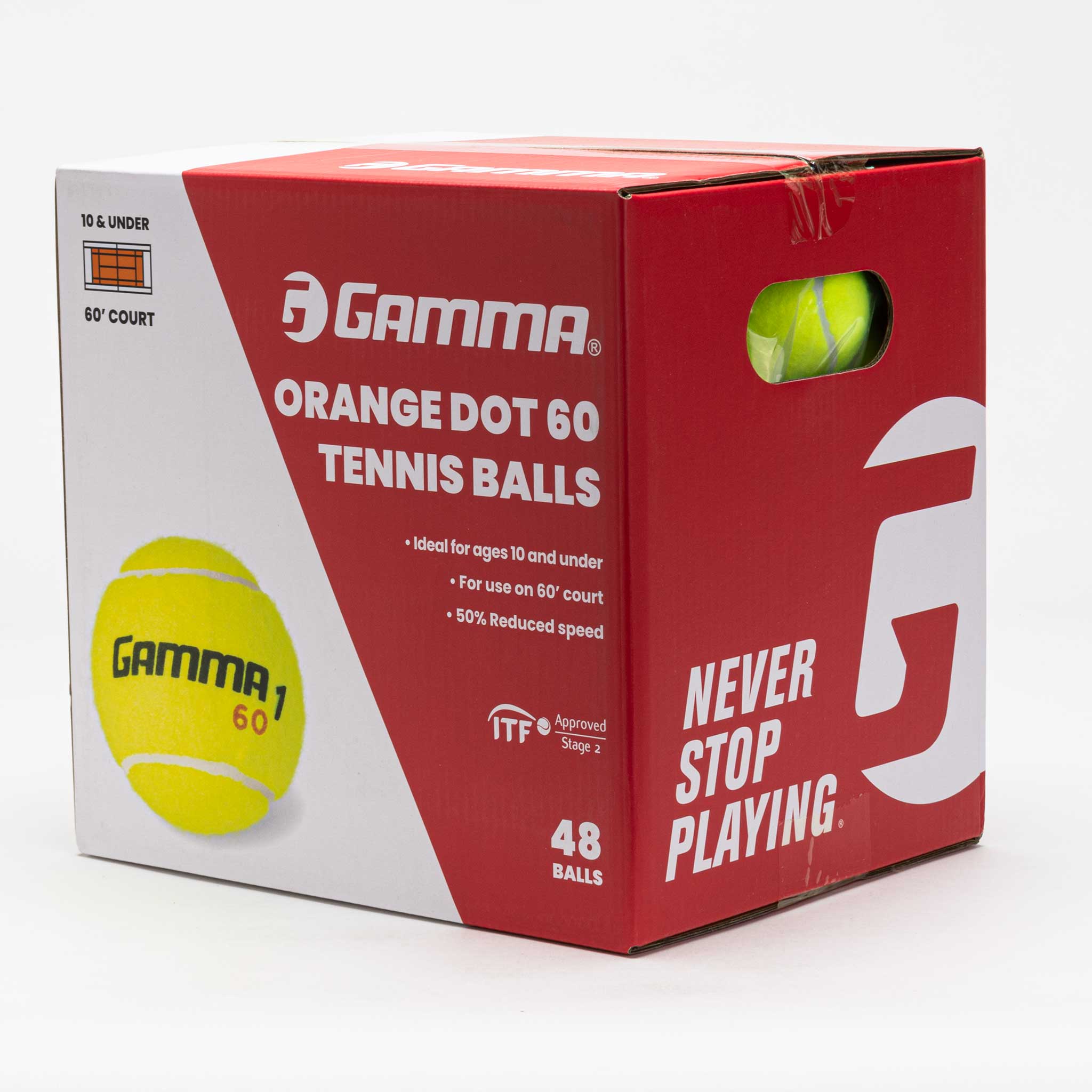 Gamma 60 Orange Dot 48 Ball Box