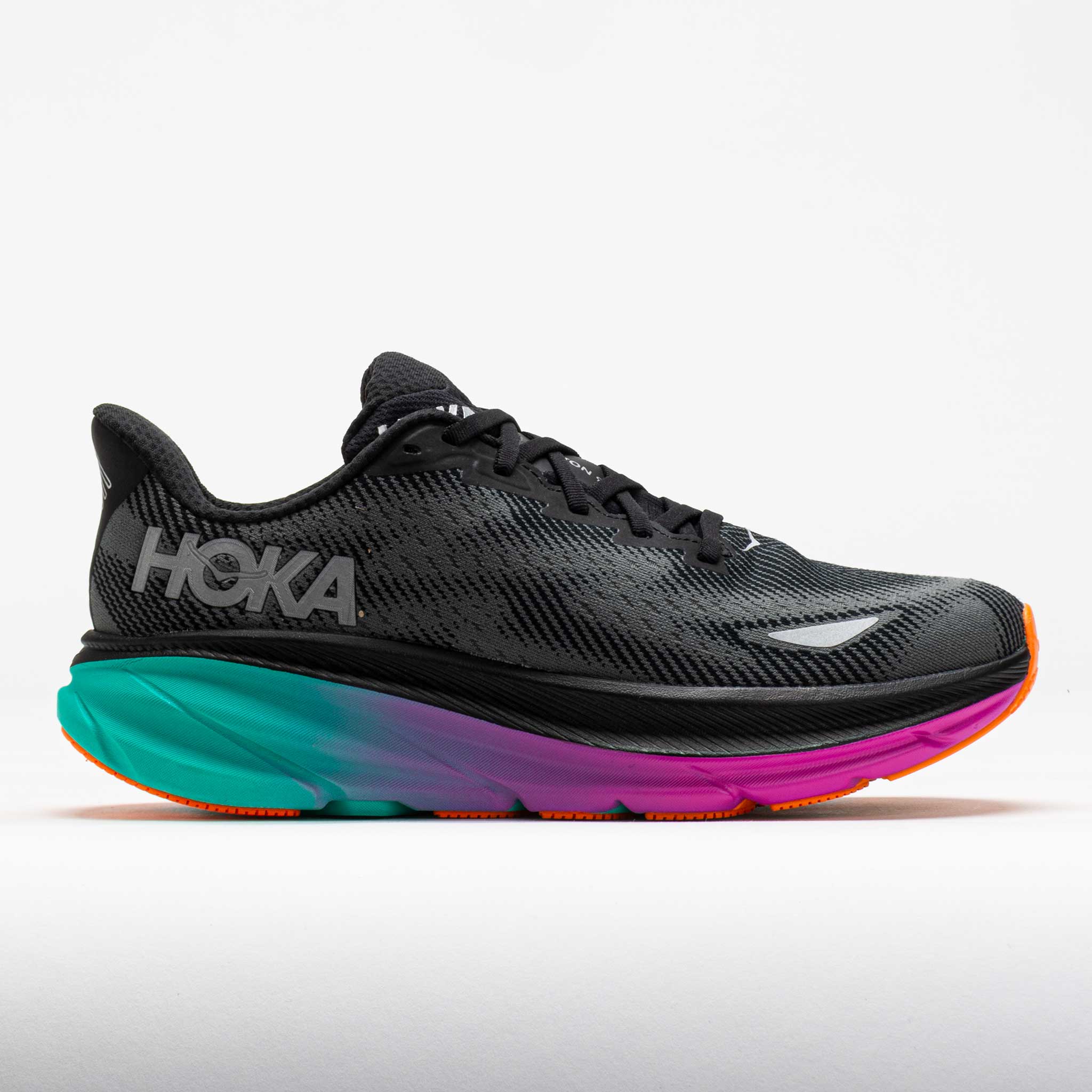 HOKA Clifton 9 GTX Men's Black/Electric Aqua