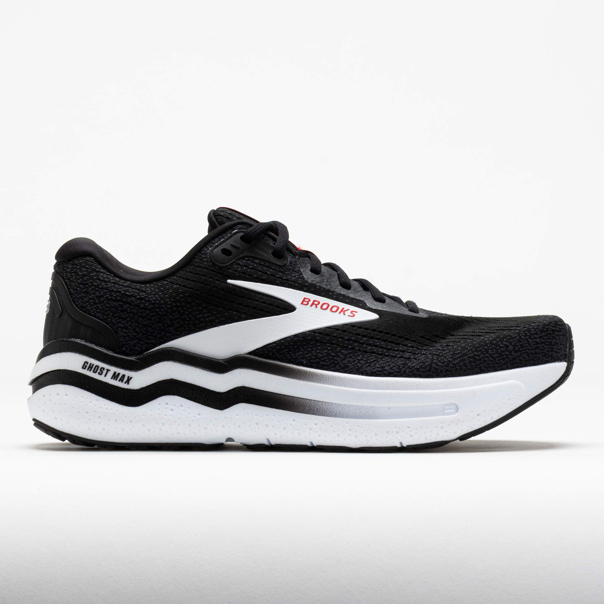 Brooks Ghost Max Men's Black/White/Fiery Red – Holabird Sports