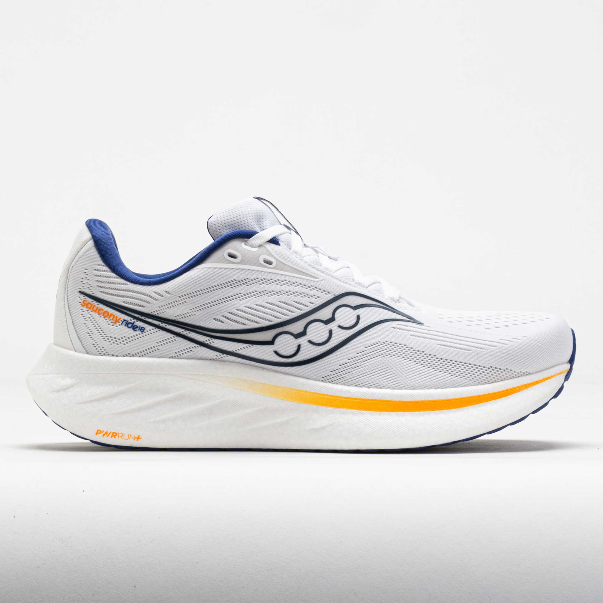 Saucony Ride 18 Men's White/Azurite – Holabird Sports