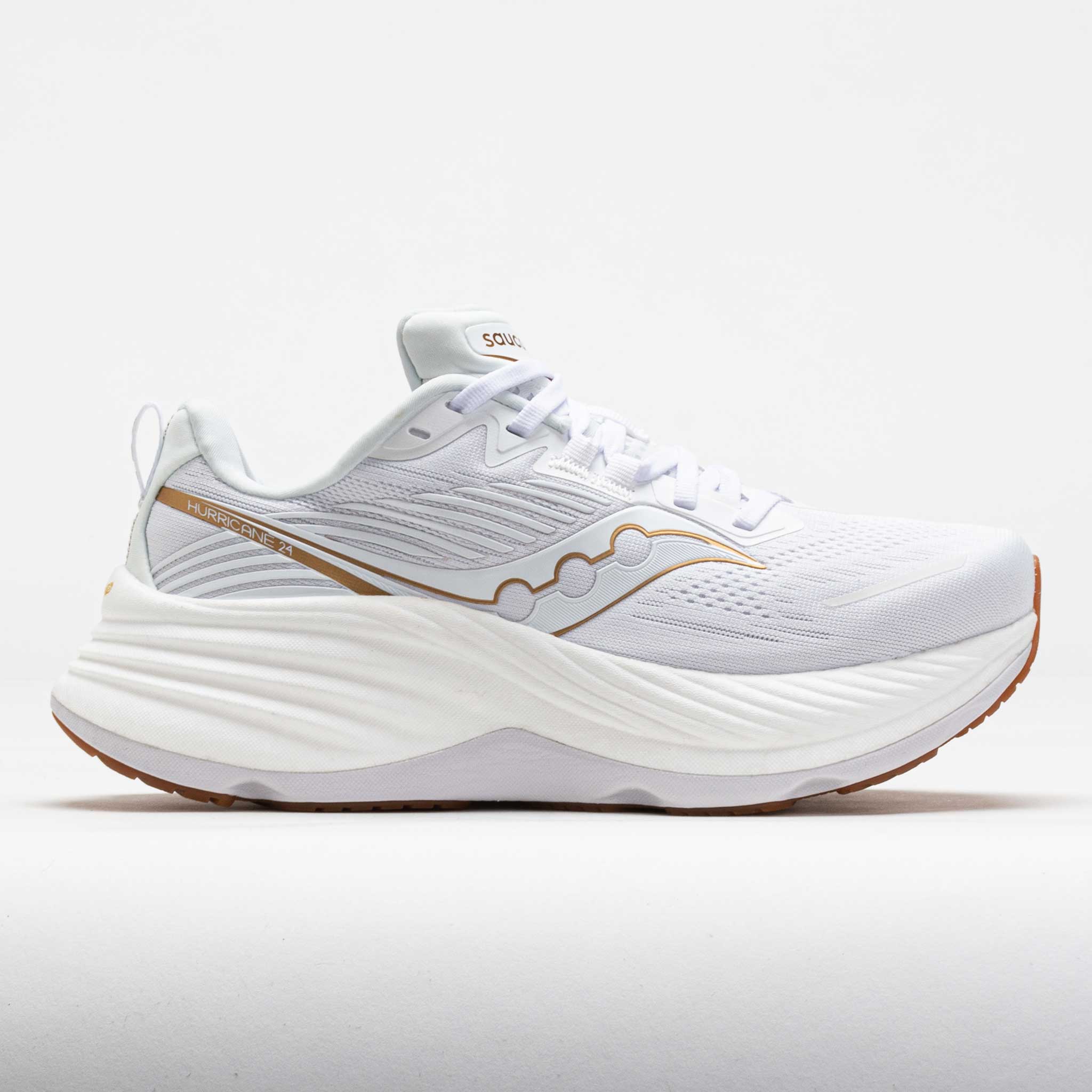 Saucony Hurricane 24 Women's White/Gold – Holabird Sports
