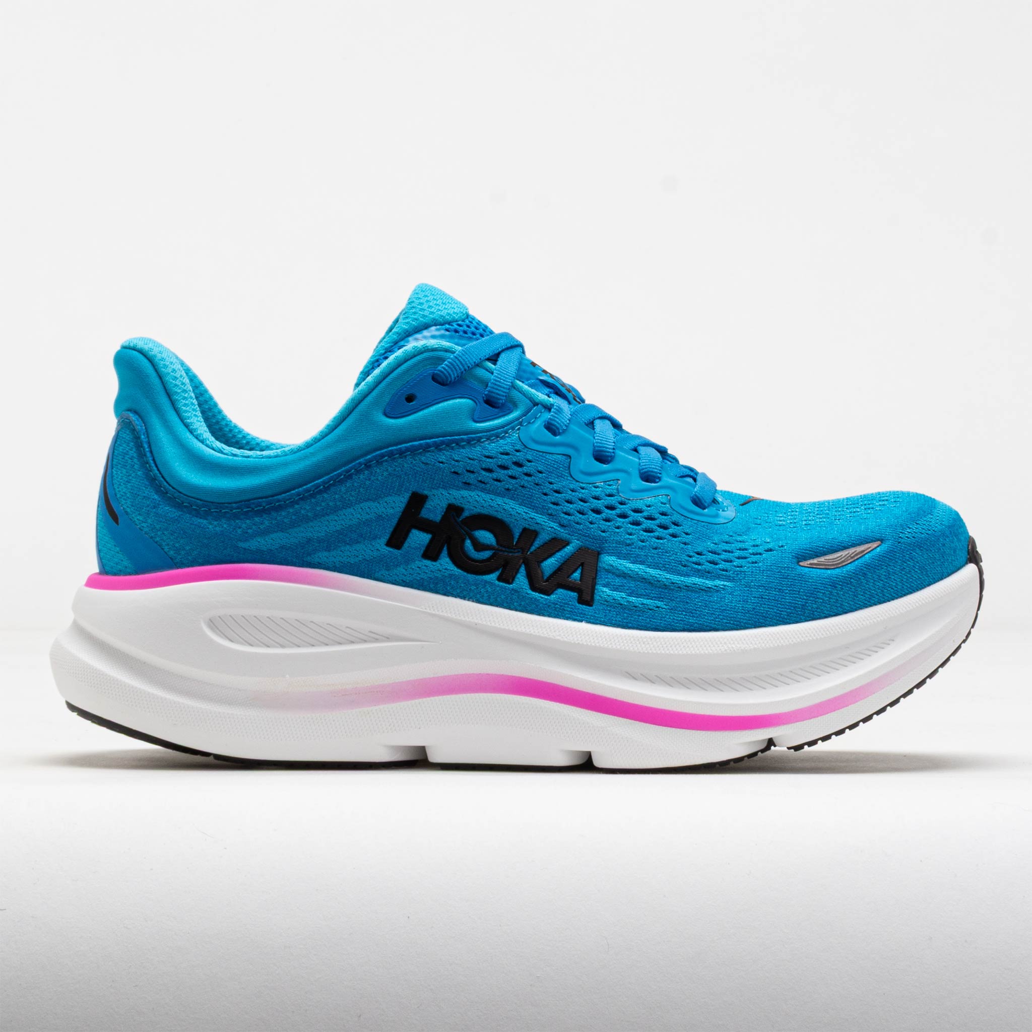 HOKA Bondi 9 Women's Skyward Blue/Neon Fuchsia – Holabird Sports