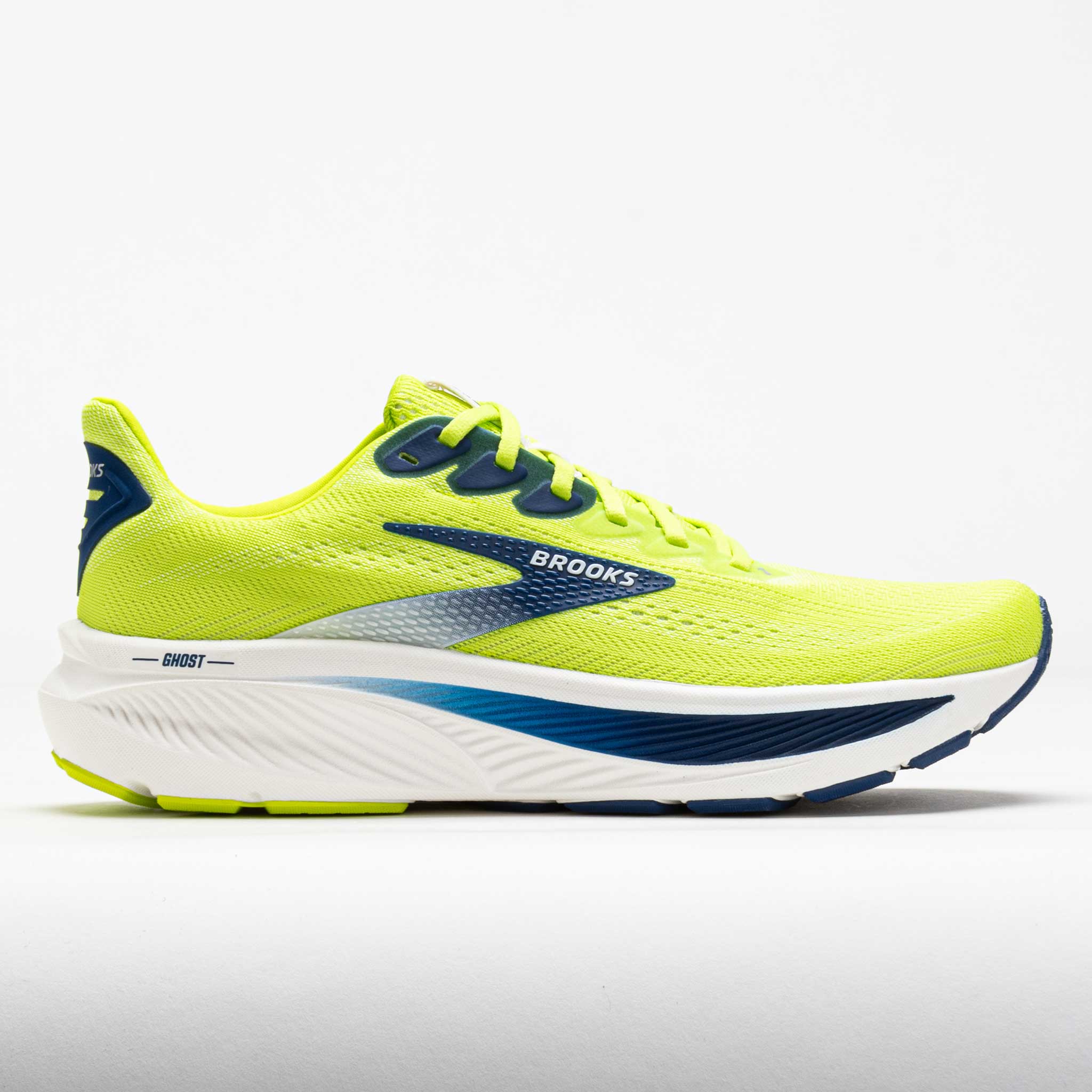 Brooks Ghost 17 Men's Acid Lime/Navy/White – Holabird Sports