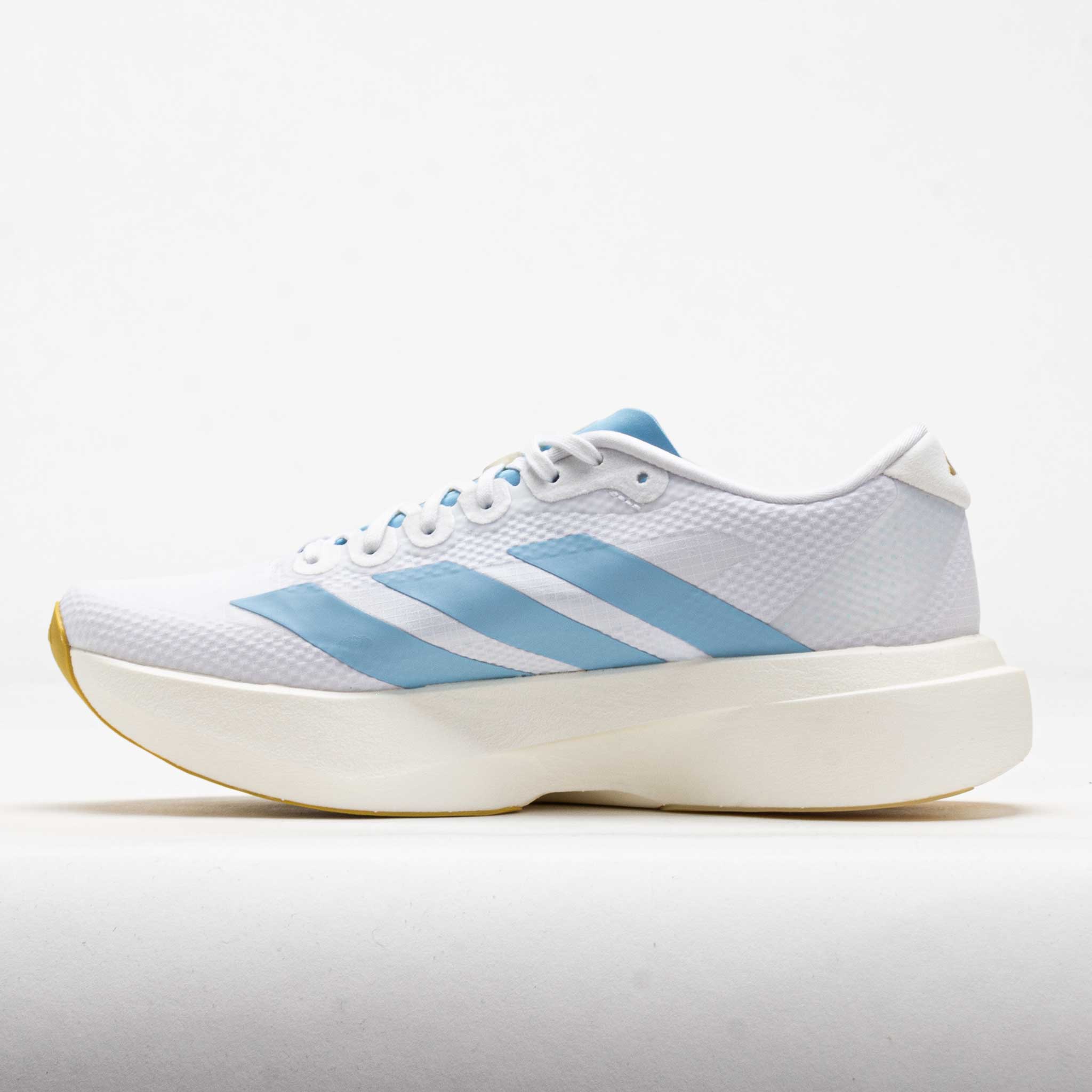 adidas Adizero EVO SL Men's White/Clear Blue/Matte Gold
