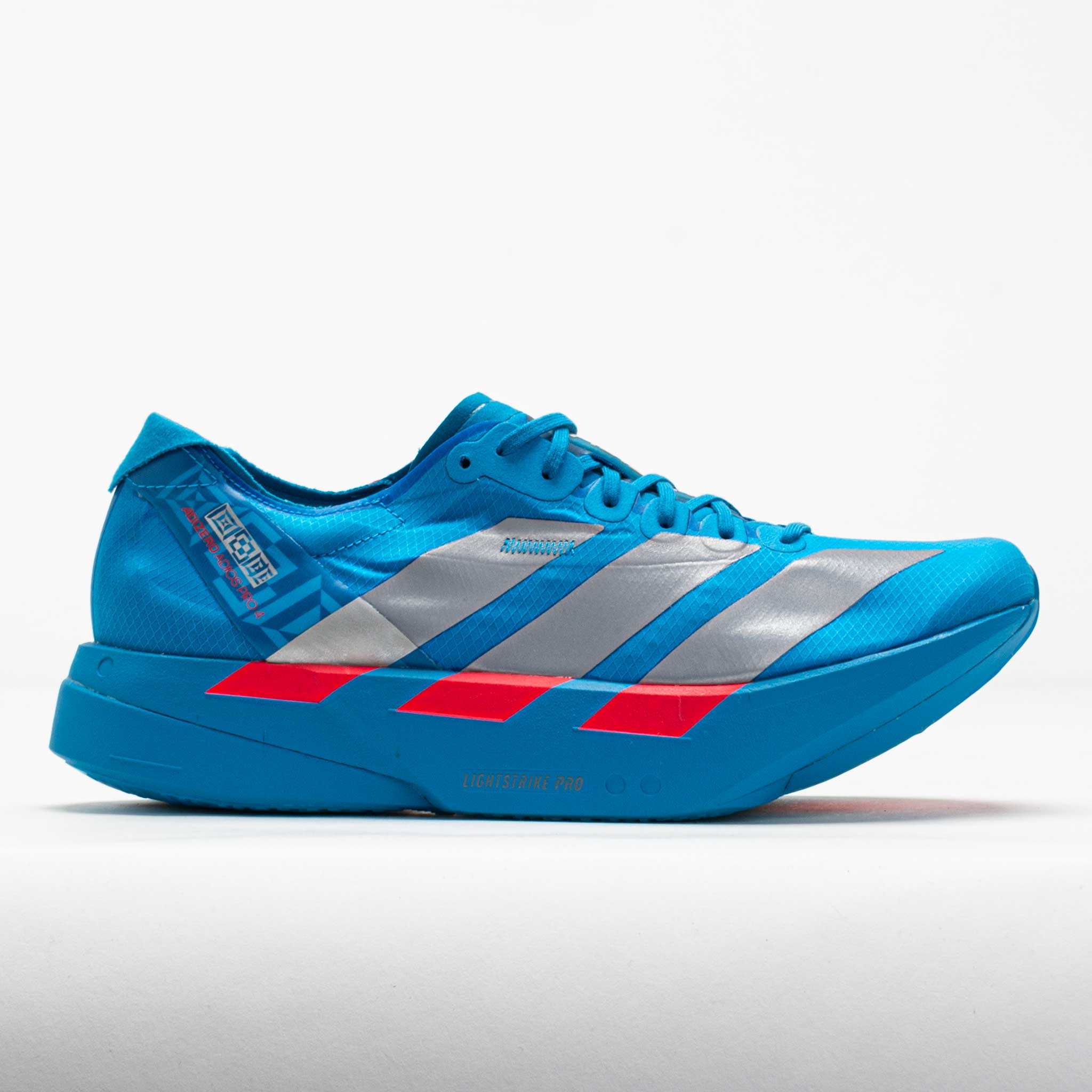 adidas Adizero Adios Pro 4 Shoes - Men's - Solar Blue / Silver / Red - 9 adidas Adizero Adios Pro 4 Shoes - Men's - Solar Blue / Silver / Red - 9