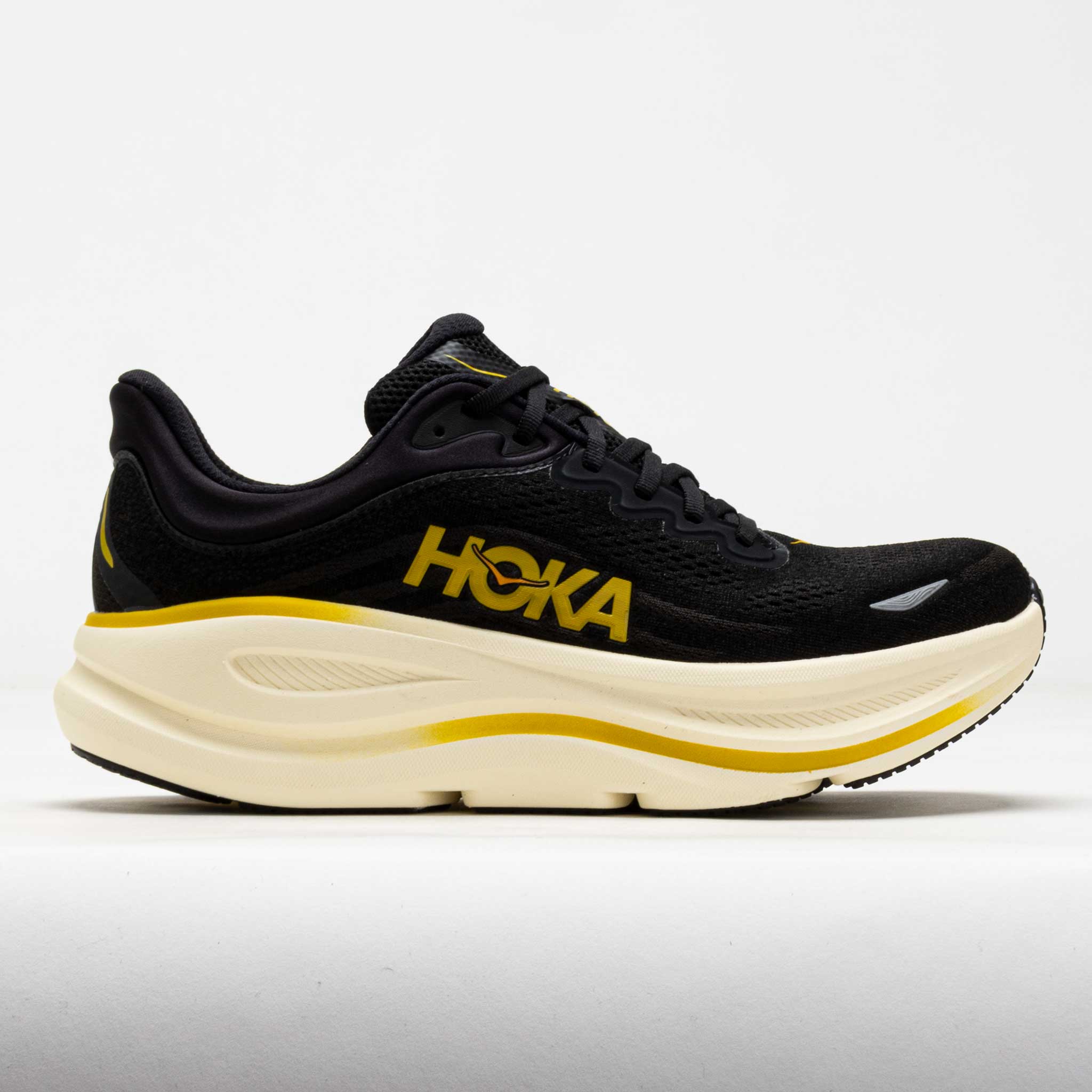 HOKA Bondi 9 Men's Carbon Black/Yellow Gold – Holabird Sports