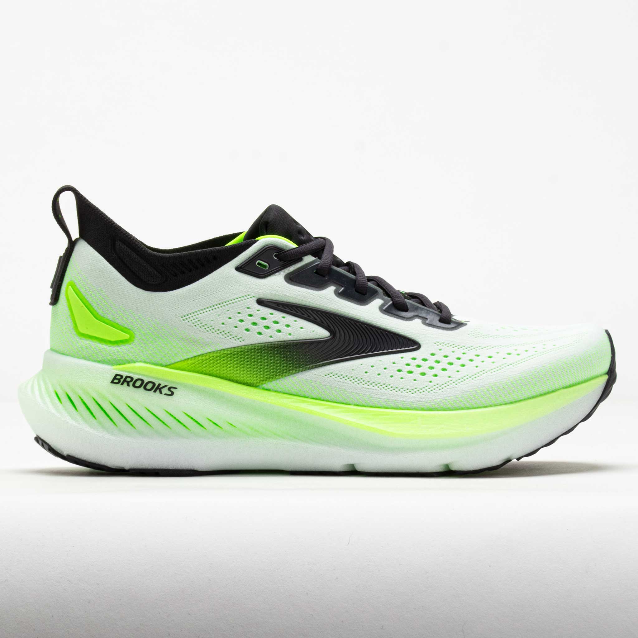 Brooks Glycerin 23 Men's White/Phantom/Green Gecko – Holabird Sports