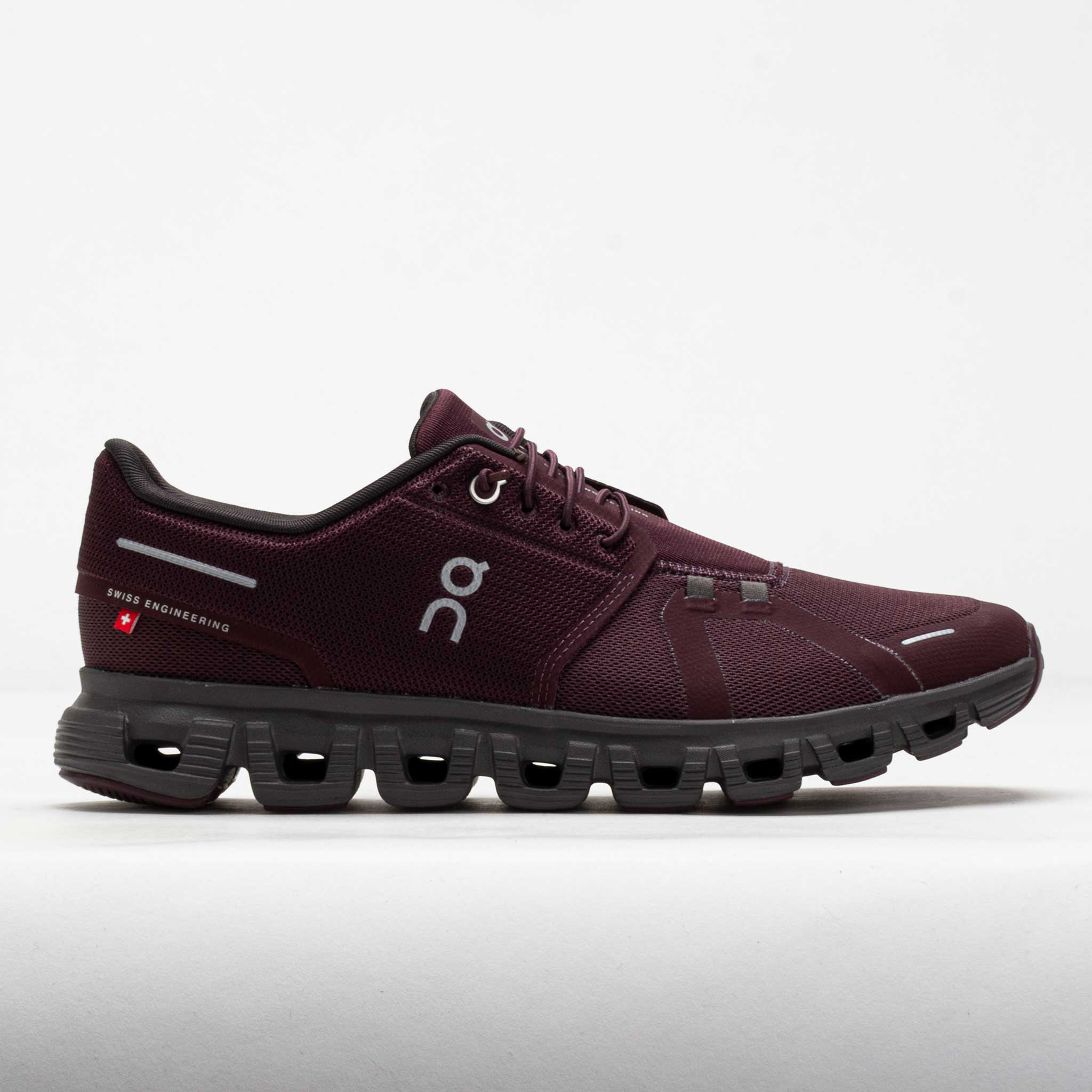 On Men's Cloud 6 Lifestyle Shoe in Mulberry/Pebble, Size: 12.5