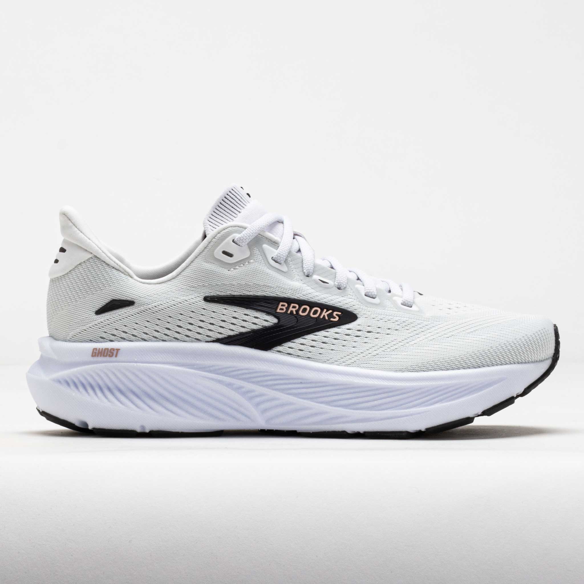 Brooks Ghost 18 Women's White/Black/Rose Gold Holabird Sports Brooks Ghost 18 Women's White/Black/Rose Gold Holabird Sports