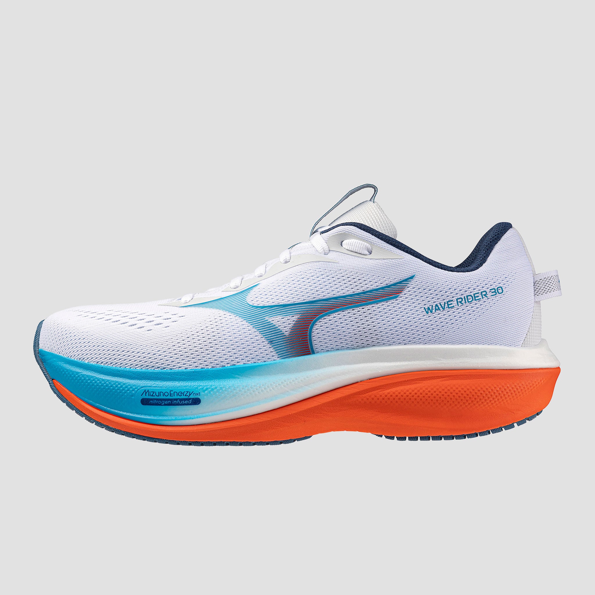 Mizuno Wave Rider 30 Men's White/Blue Jewel