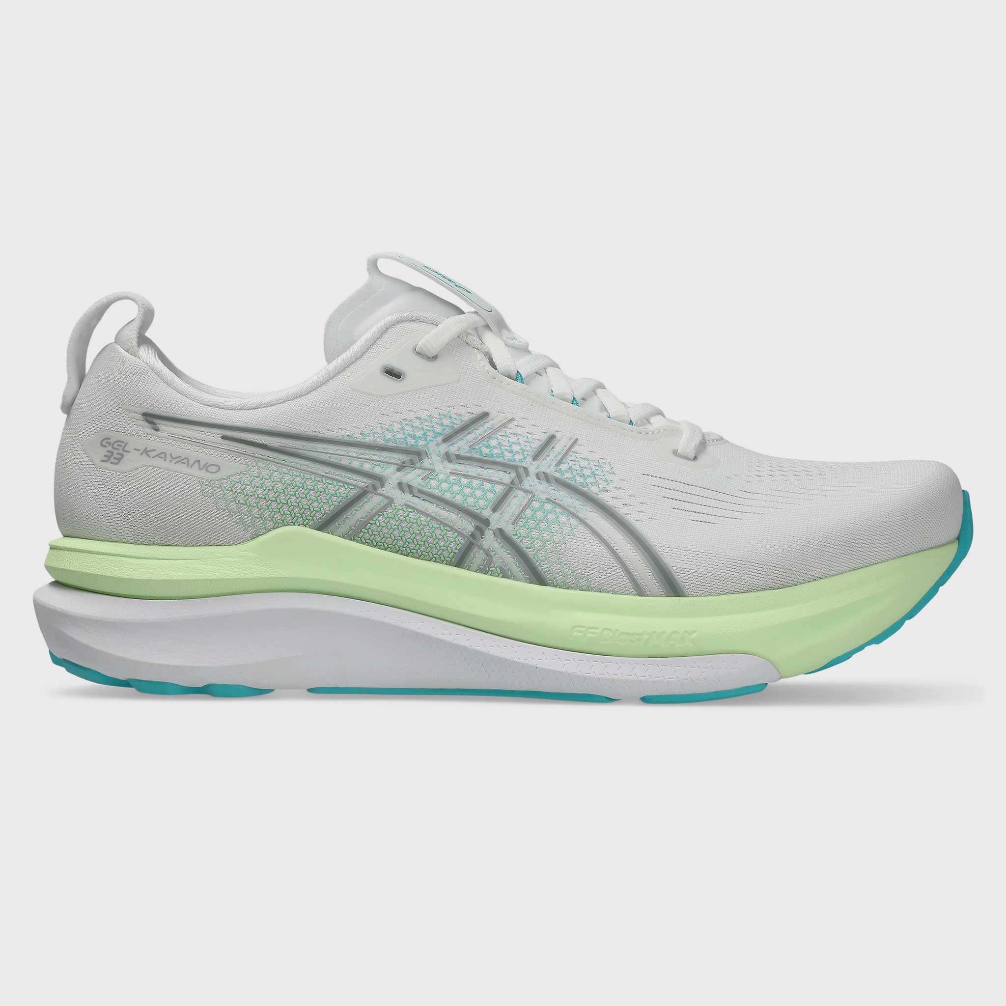 ASICS GEL-Kayano 33 Men's White/Energy Aqua