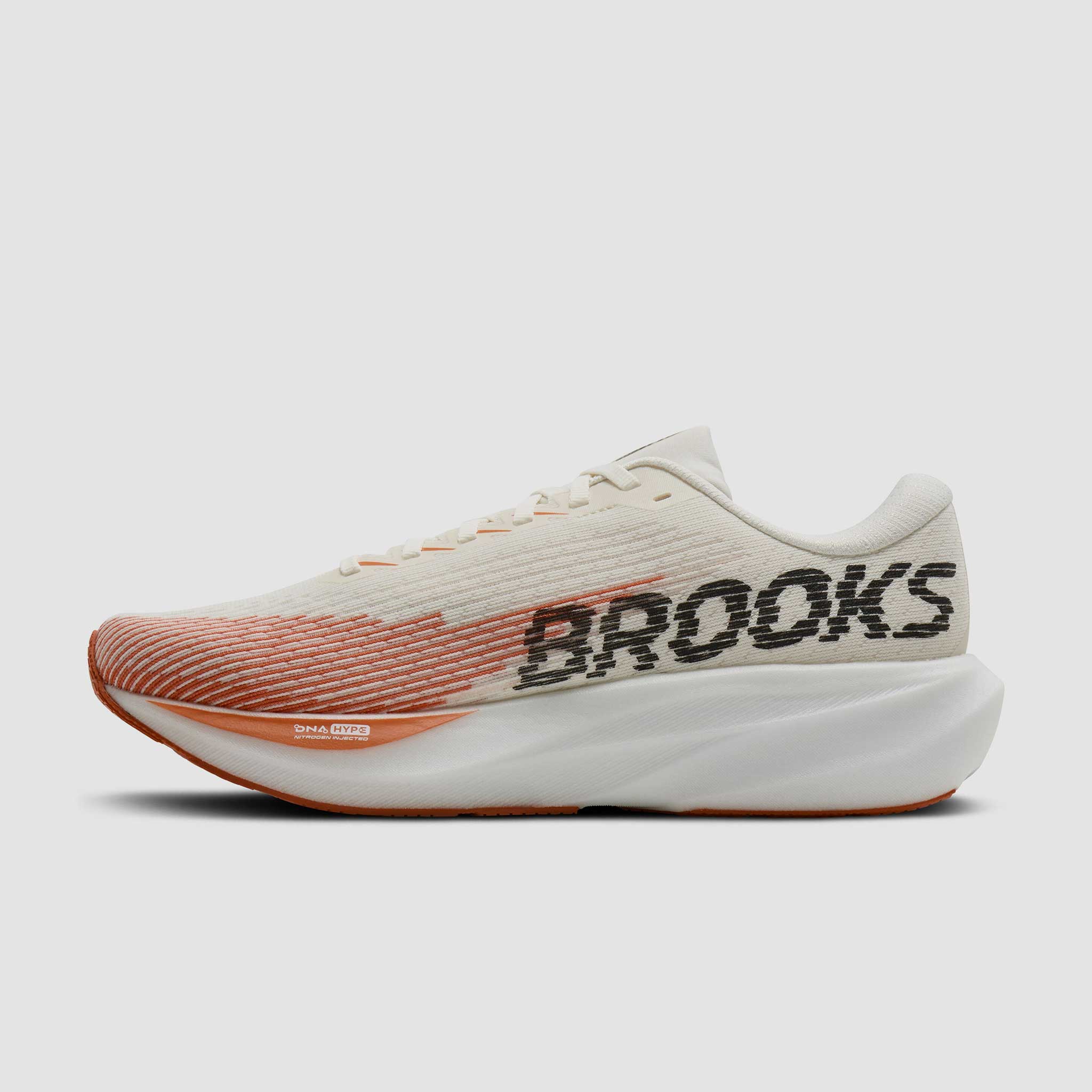 Brooks Ghost Amp Men's White/Tigerlily/Black