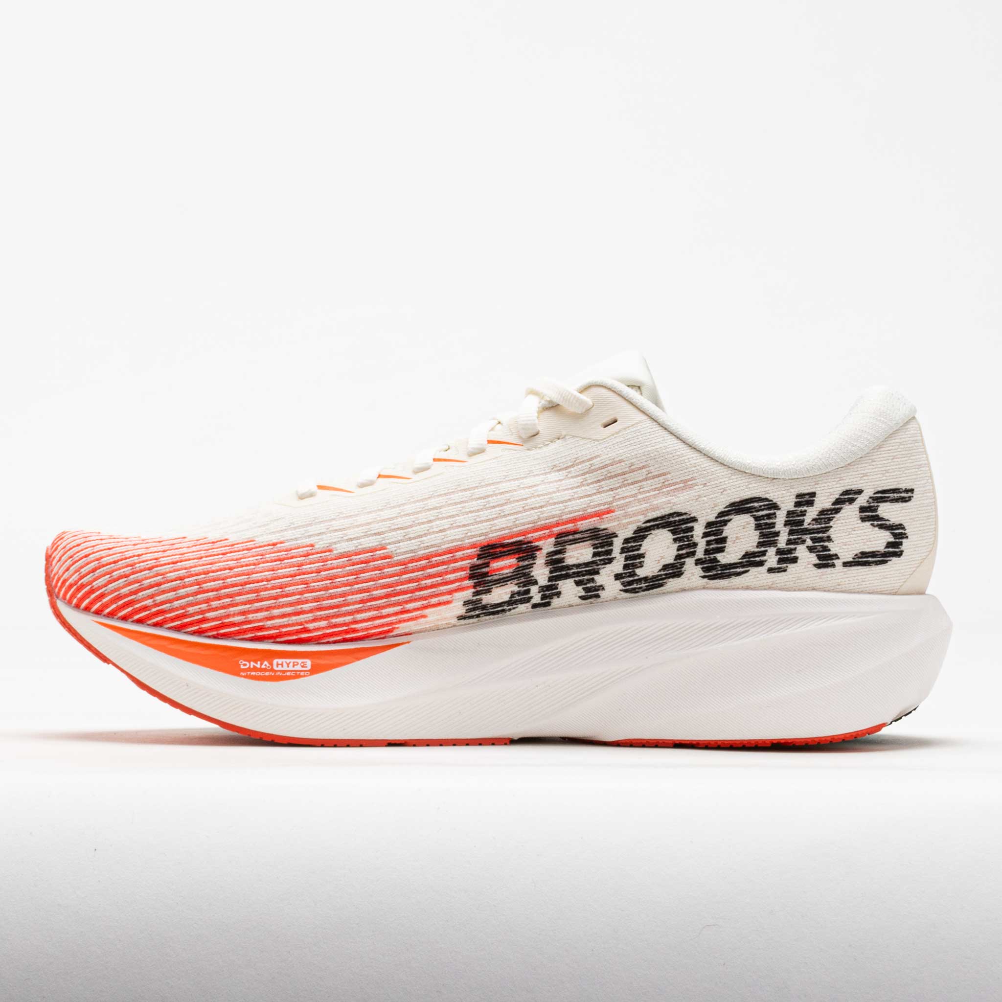 Brooks Ghost Amp Men's White/Tigerlily/Black
