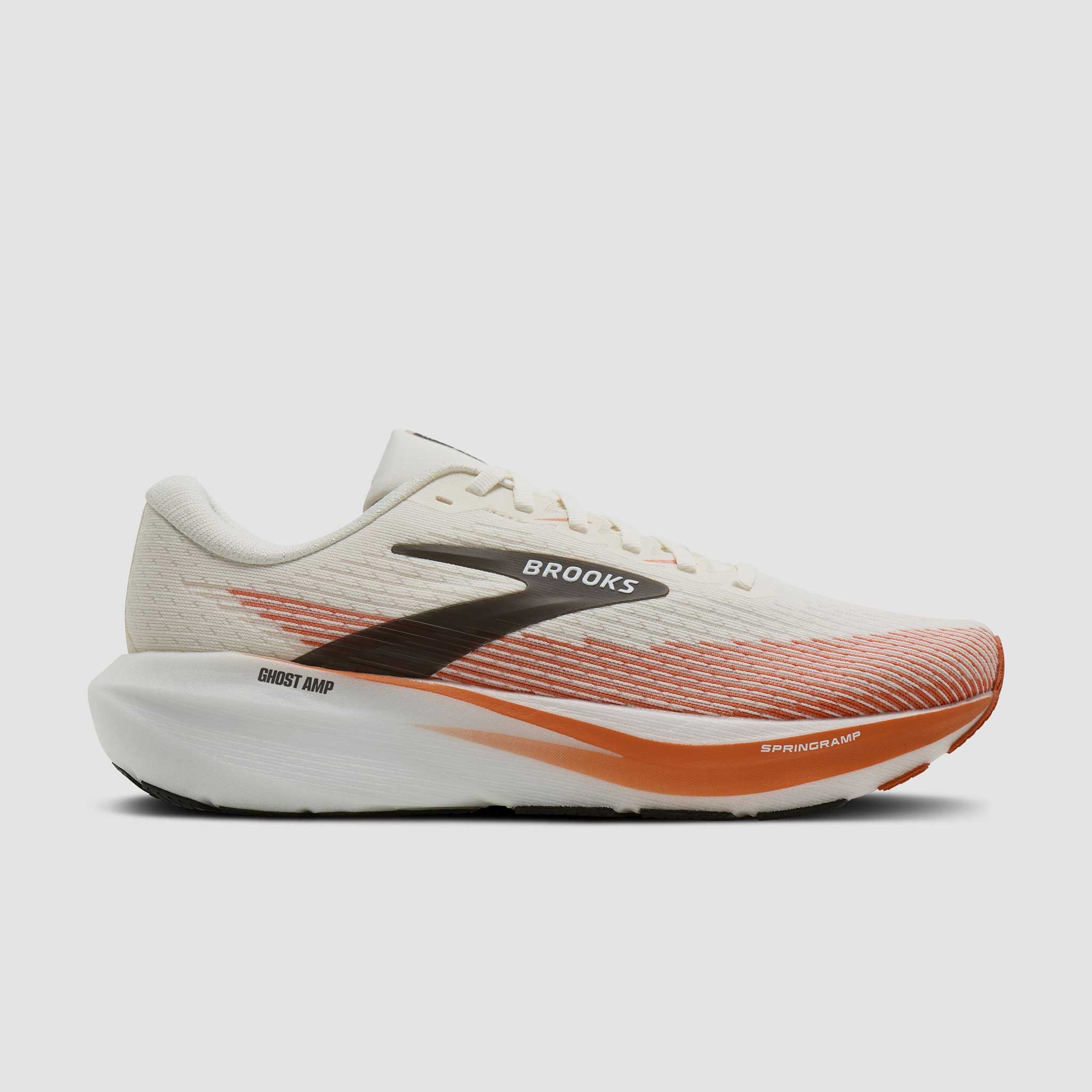 Brooks Ghost Amp Men's White/Tigerlily/Black
