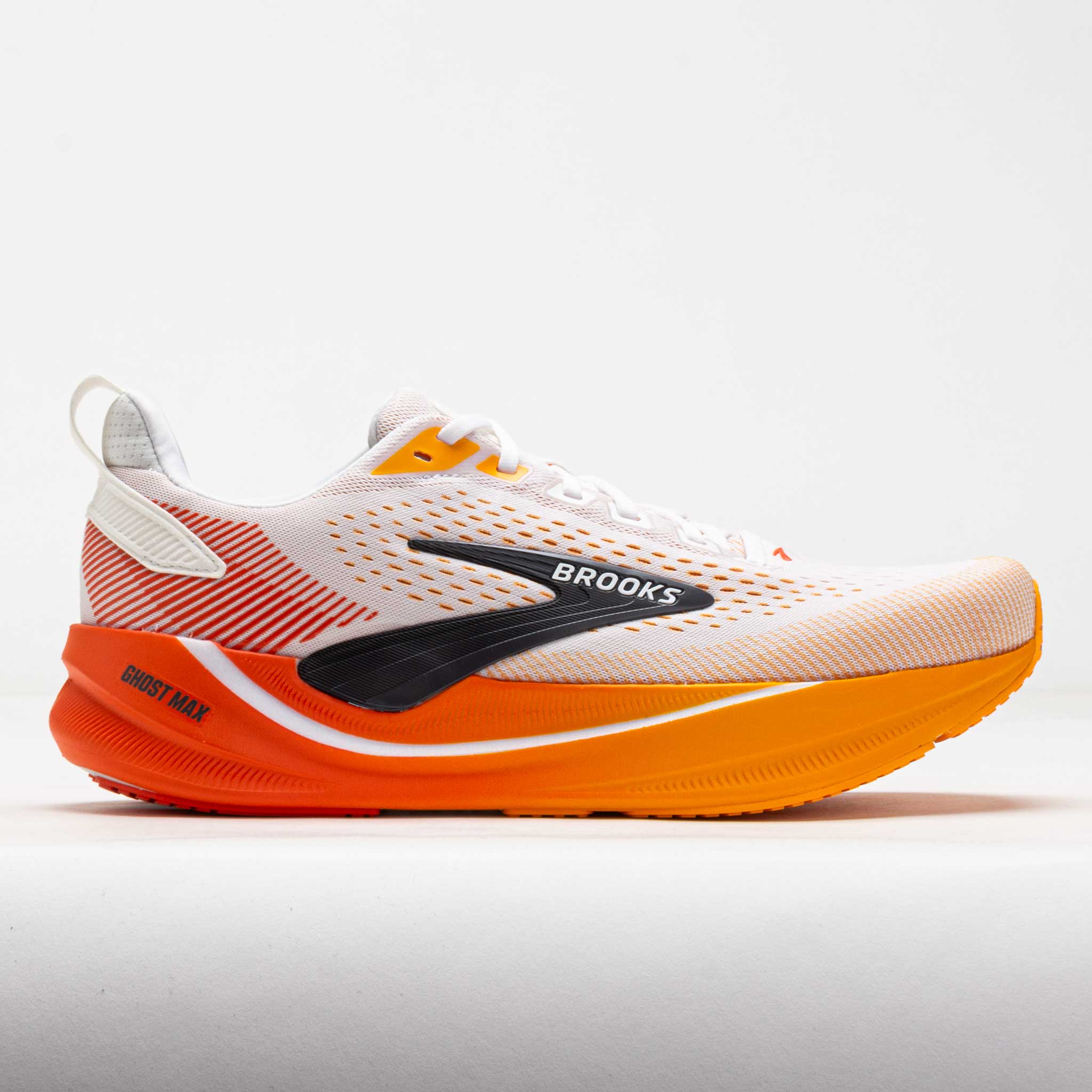 Brooks Ghost Max 4 Men's White/Orange/Red