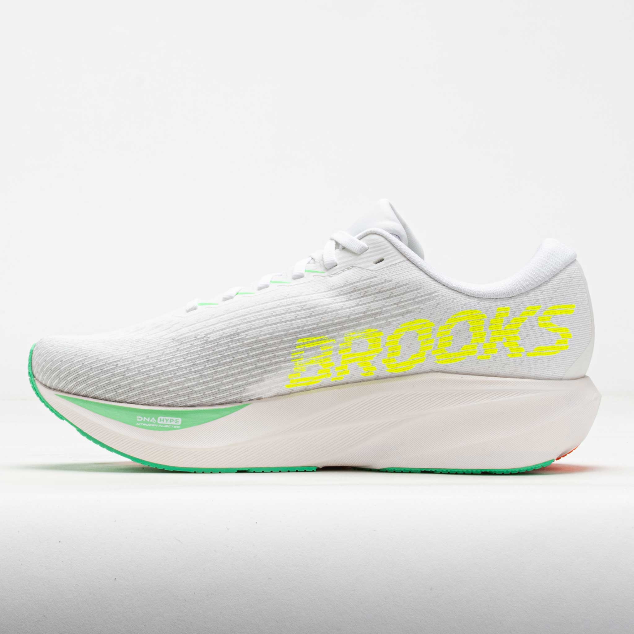 Brooks Ghost Amp Men's White/Paradise Green/Nightlife