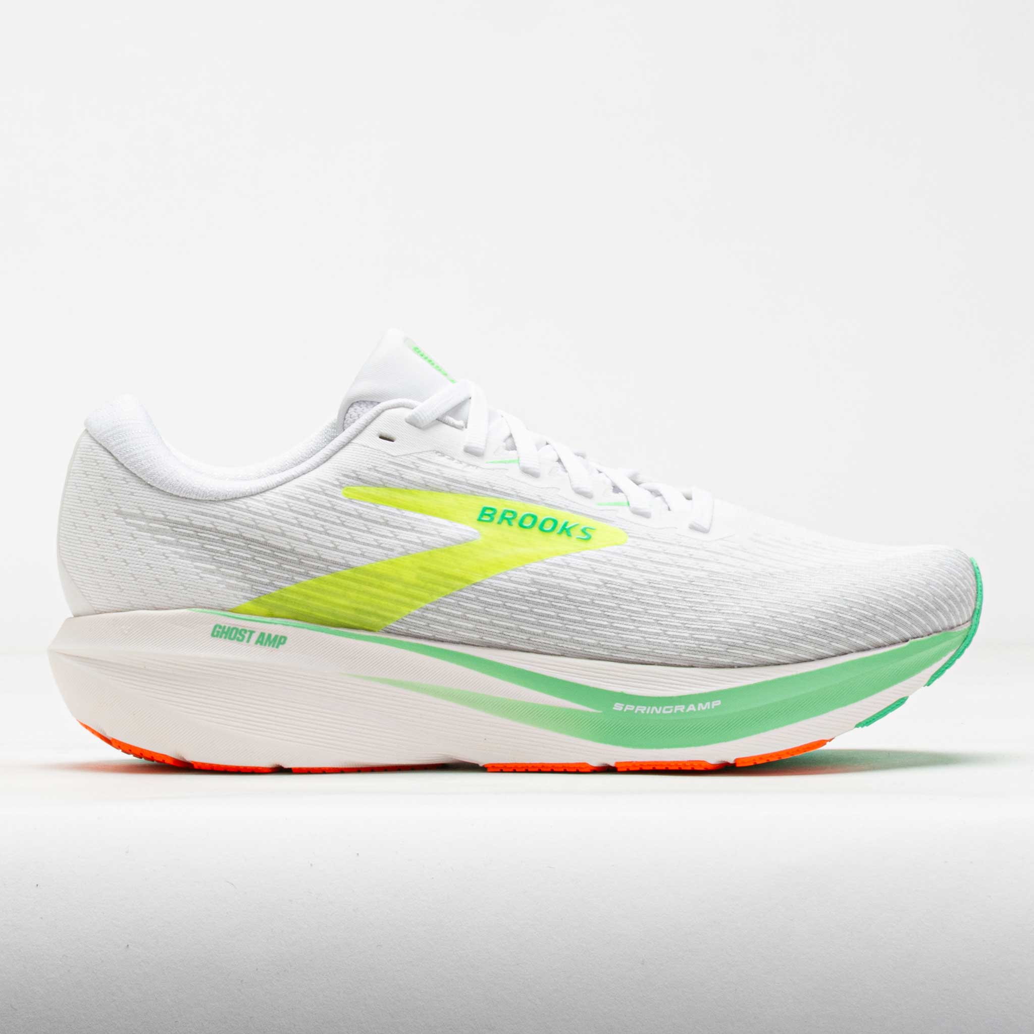 Brooks Ghost Amp Men's White/Paradise Green/Nightlife