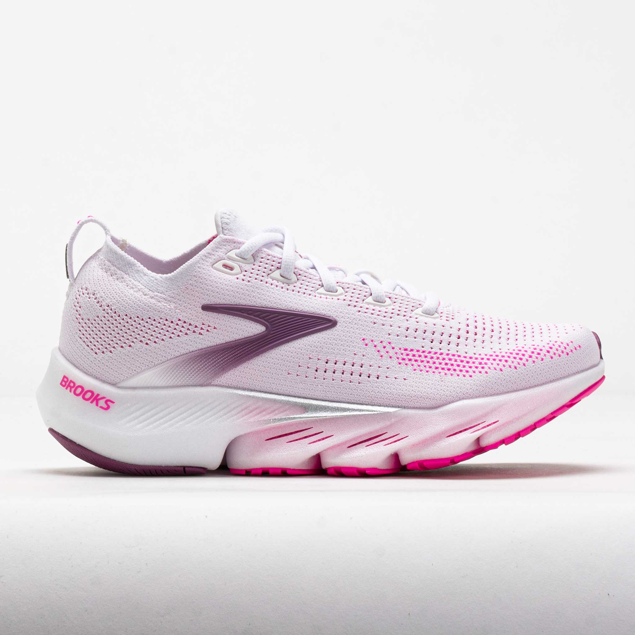 【ローズ】アンプル Brooks Glycerin Flex Women's White/Cyber Pink/Argyle – Holabird Sports