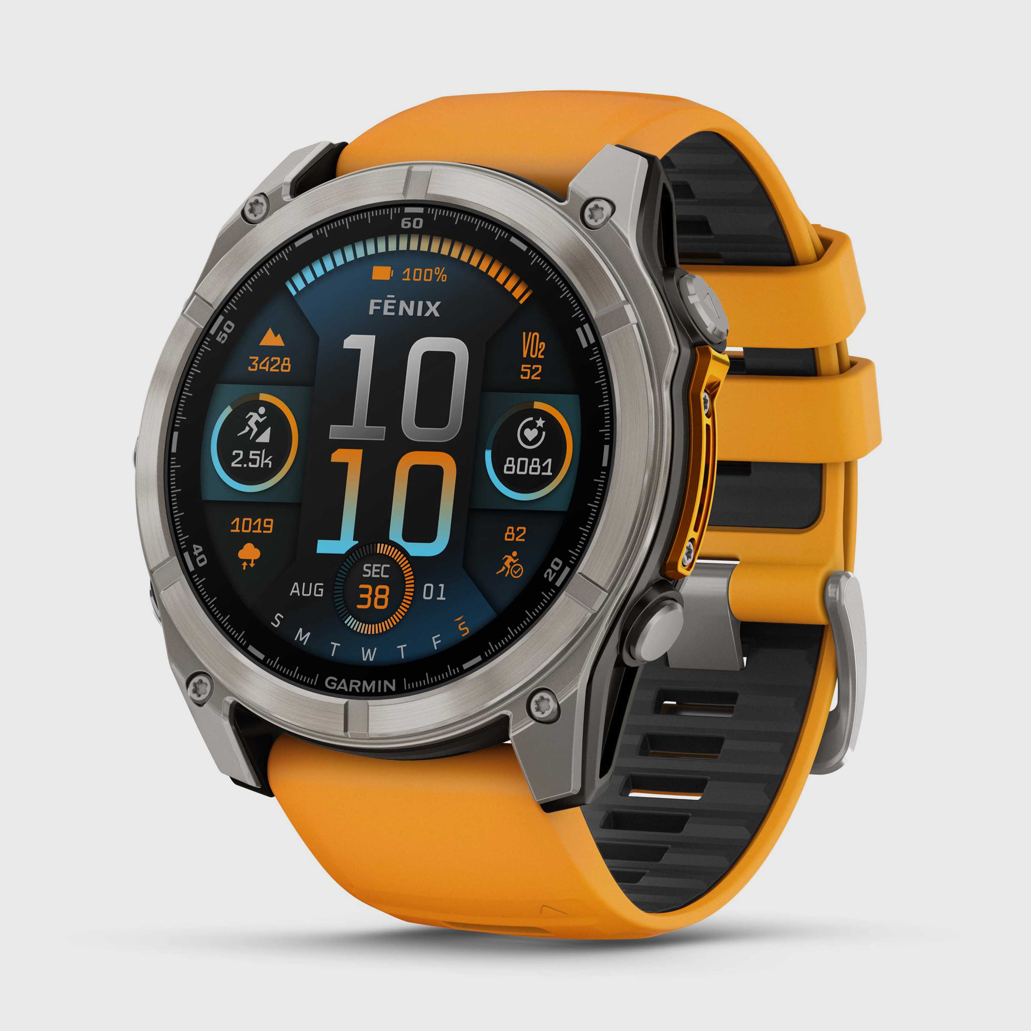 Garmin fenix 8 AMOLED Sapphire 51mm / Titanium/Spark Orange Garmin fenix 8 AMOLED Sapphire 51mm / Titanium/Spark Orange