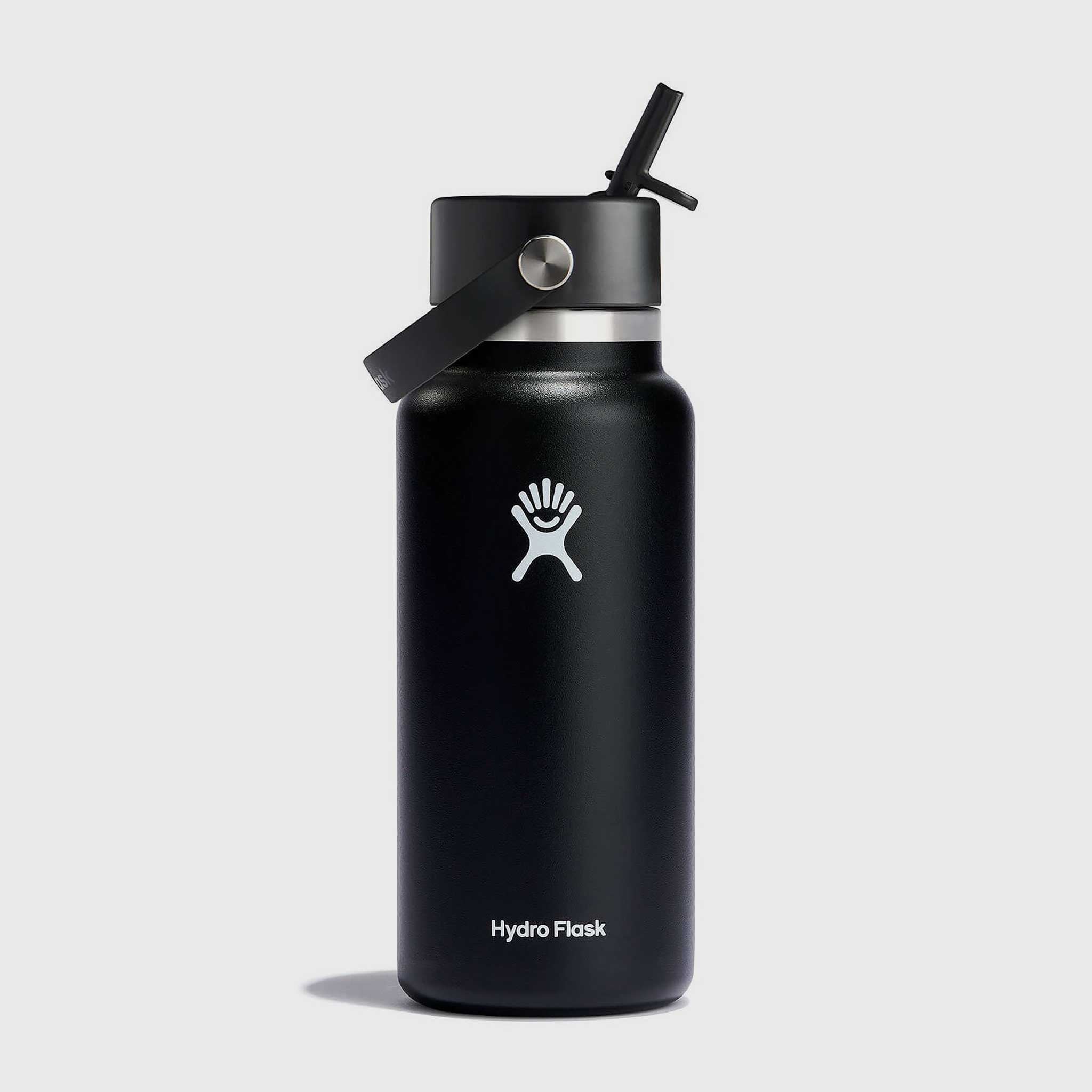 Hydro Flask 32oz Wide Mouth Bottle with Flex Straw Cap Black