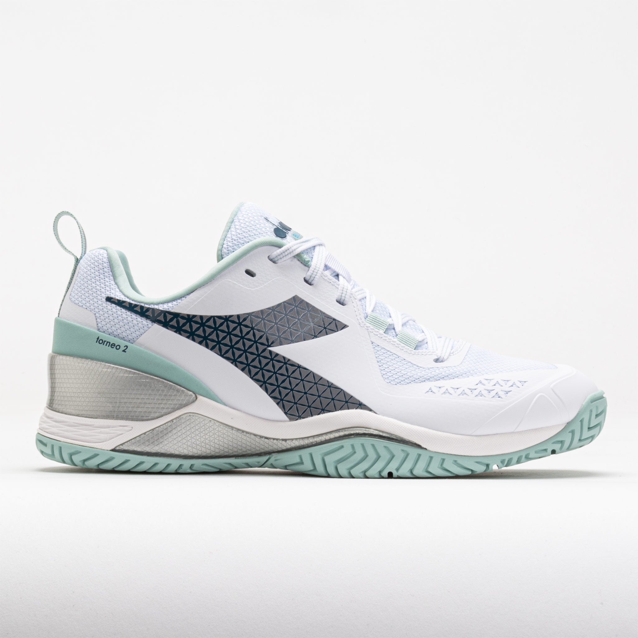 Diadora Blushield Torneo 2 AG Women's White/Legion Blue/Surf Spray