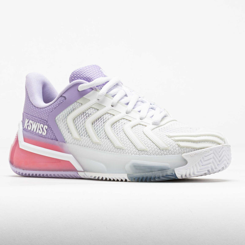 K-Swiss Ultrashot 4 Clay Women's White/Orchid Petal/Neon Blaze