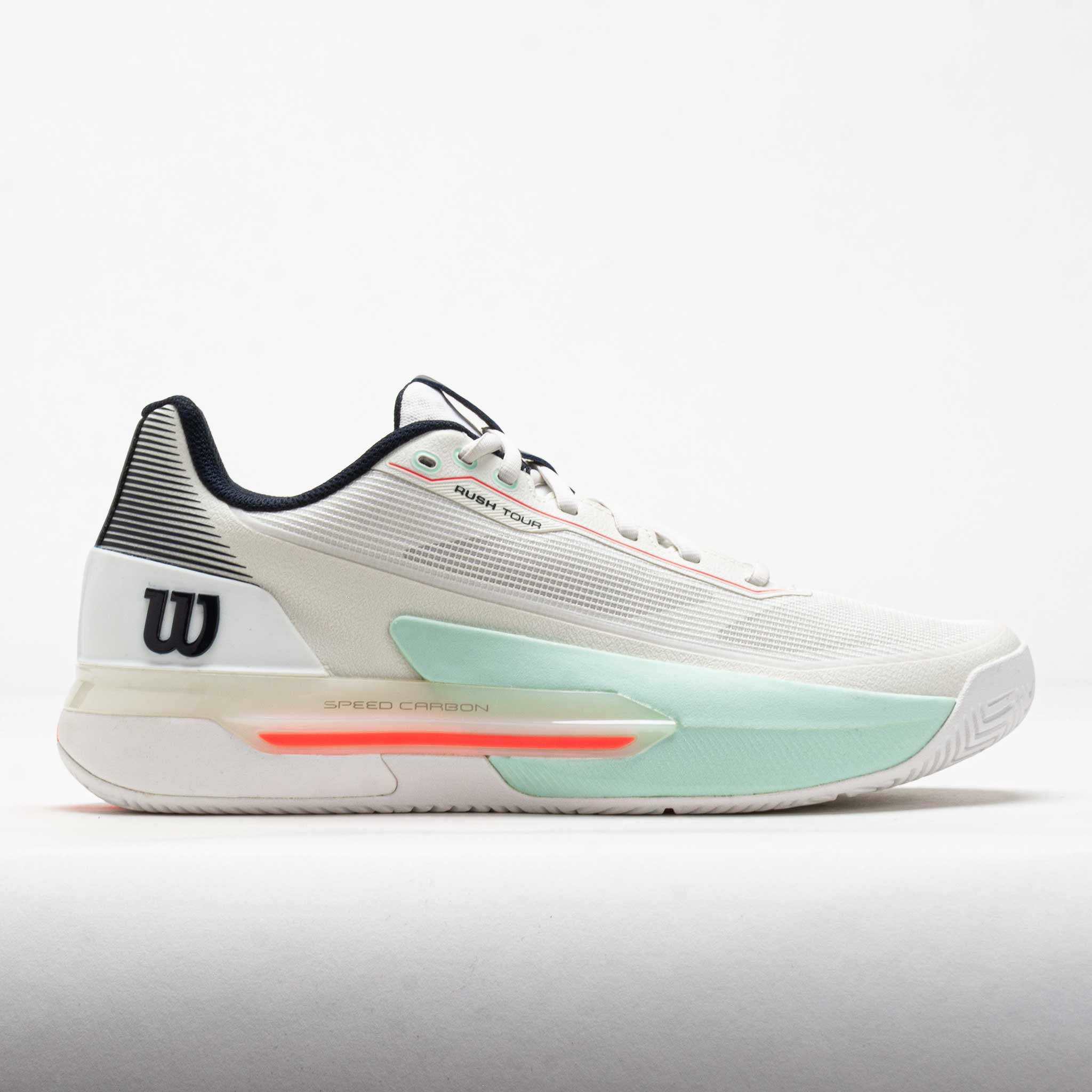 Wilson RUSH TOUR 5 - ホワイト/ベイ/ファイアリーコーラル Wilson Rush Tour 5 Men's White/Bay/Fiery – Holabird Sports