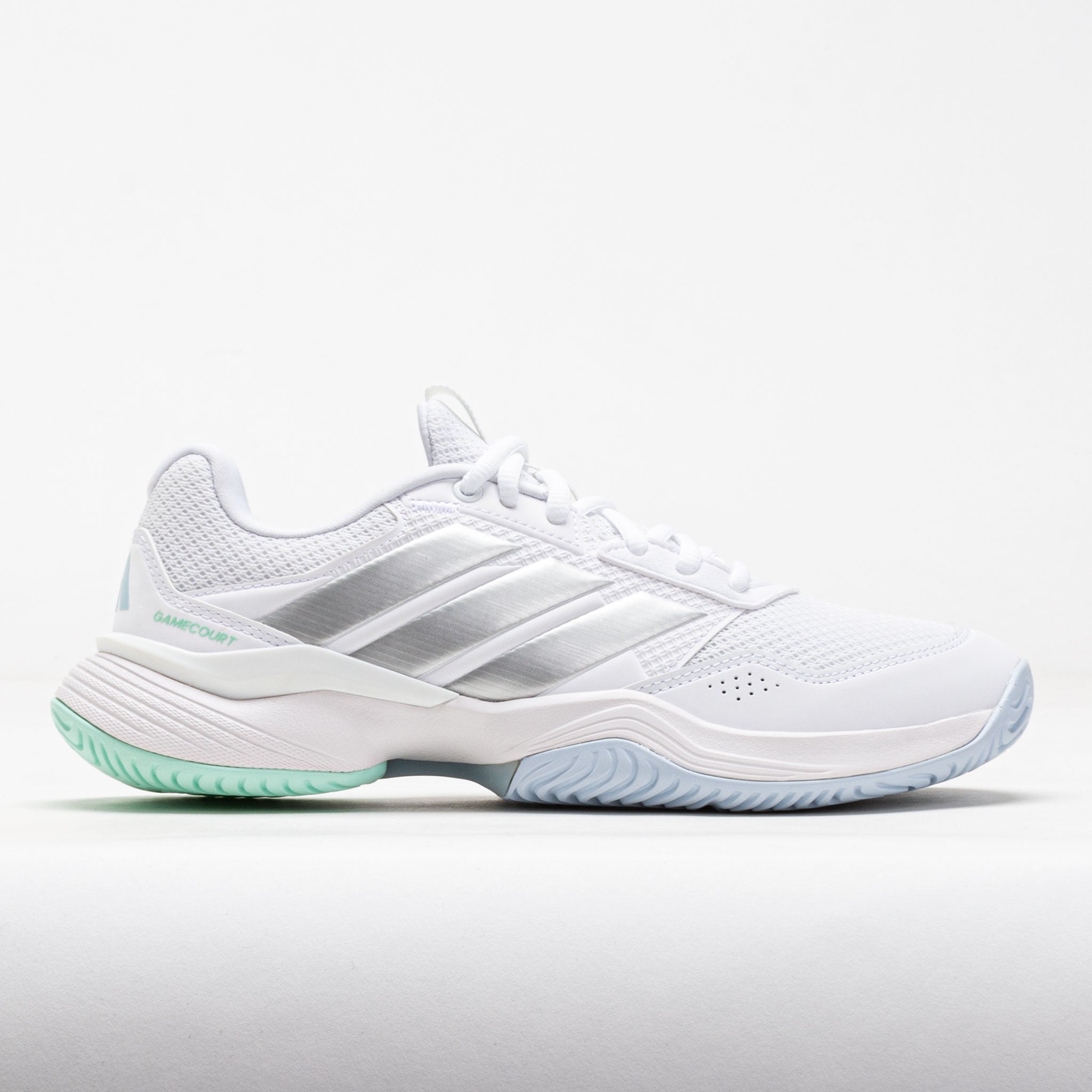 adidas GameCourt 3 Women's White/Silver Metallic/Ice Blue