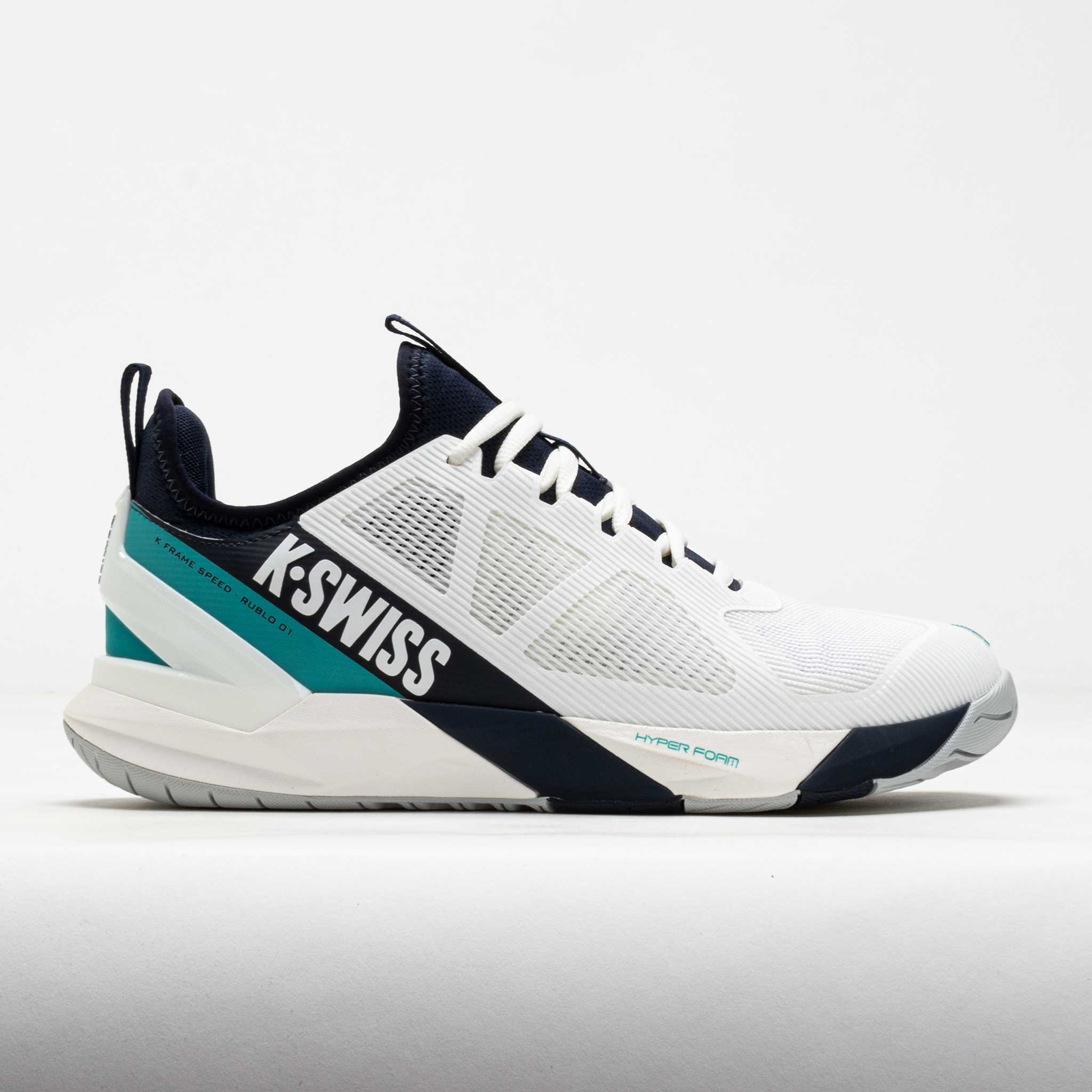 K-Swiss K-Frame Speed Rublo Men's Blanc de Blanc/Carbon/Baltic