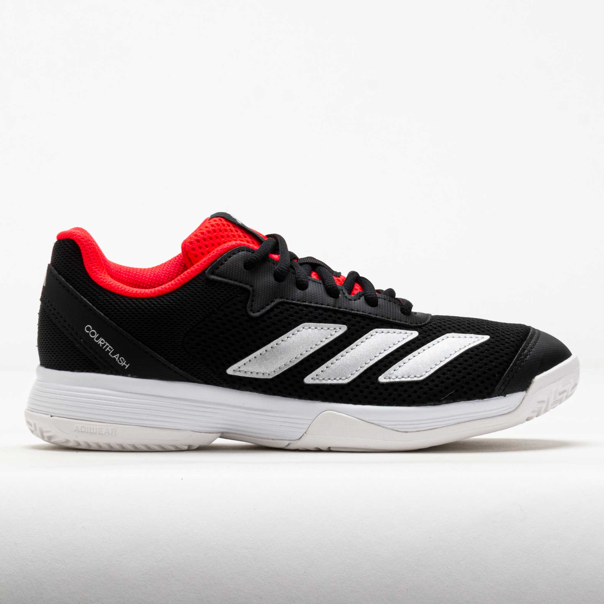 adidas gazelle silver green womens adidas Kid's Courtflash Tennis Shoes, White/Silver Metallic/Core Black, Size 4.5