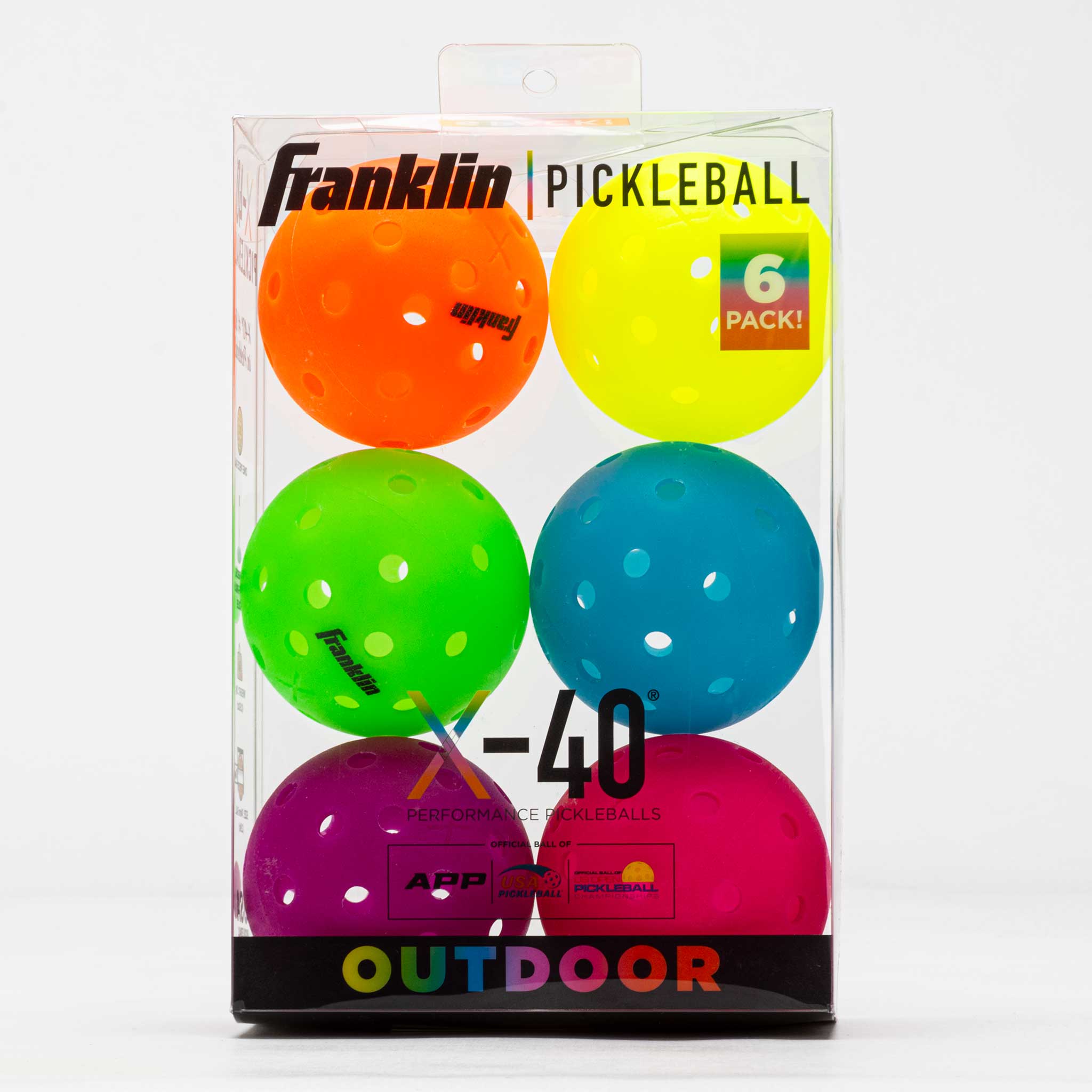 Franklin X-40 Outdoor Pickleball 6 Pack