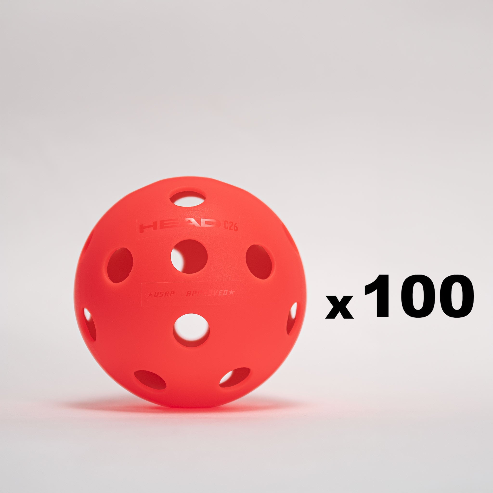 HEAD Championship 26 Indoor Ball 100 Pack Vibrant Red