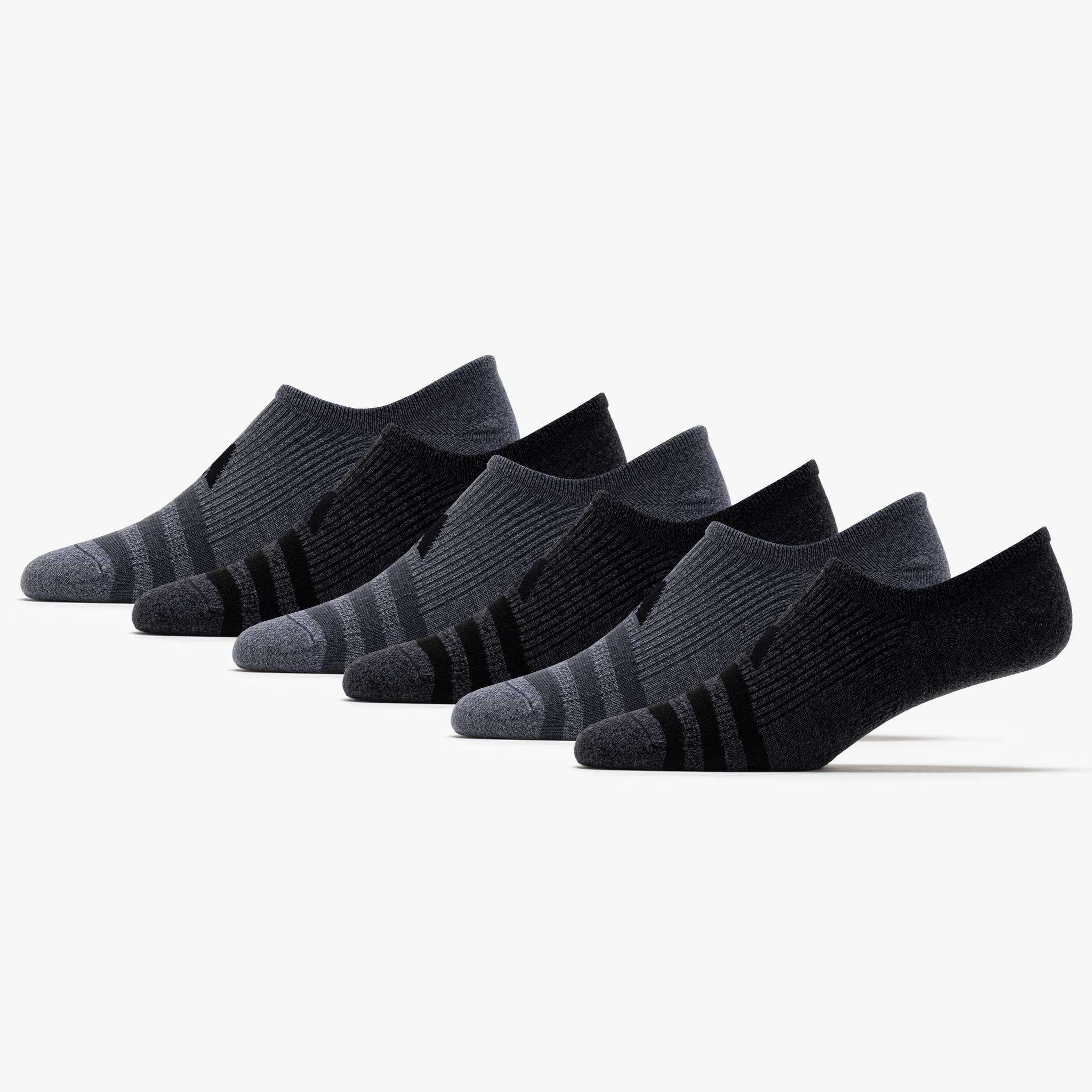 adidas Superlite 3.0 6-Pack Super-No-Show Men Socks - Onix / Black adidas Superlite 3.0 6-Pack Super-No-Show Men Socks - Onix / Black