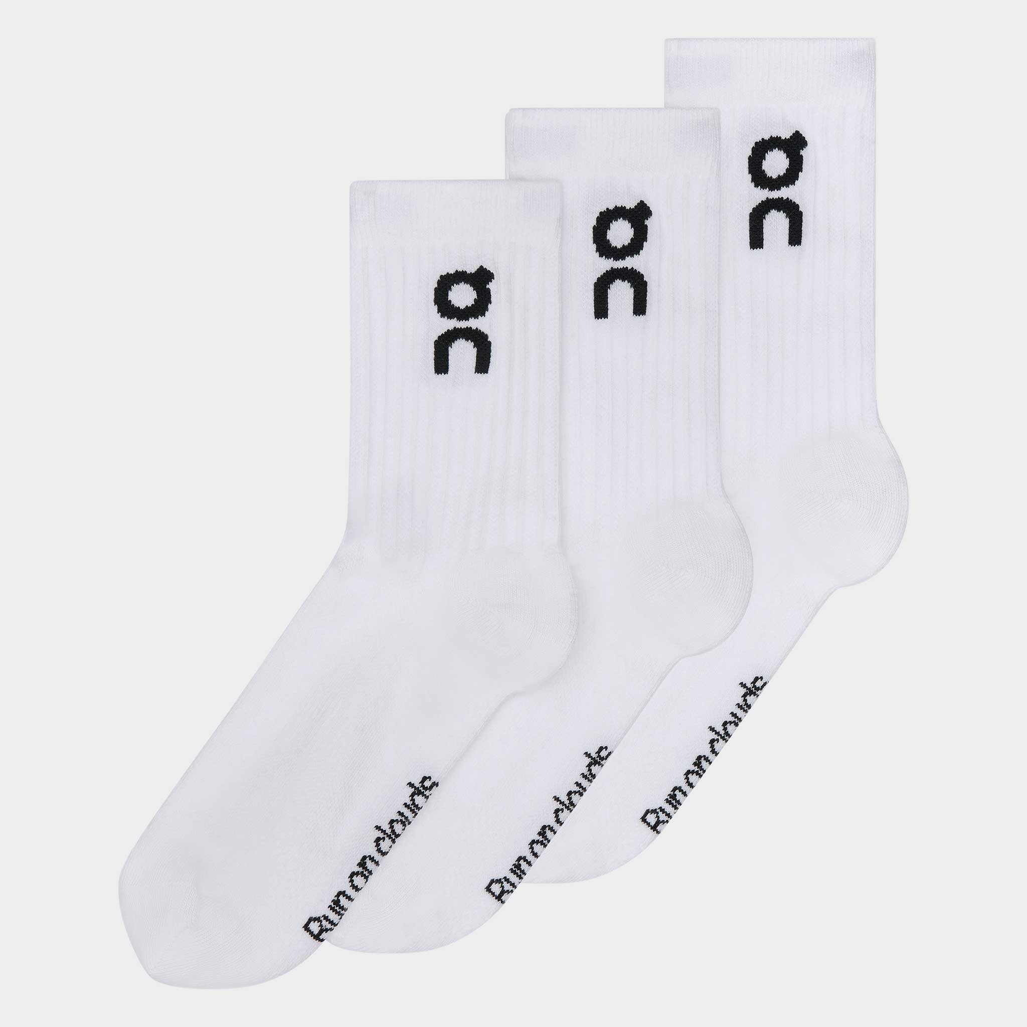 On Logo Sock High 3P, Navy, unisex