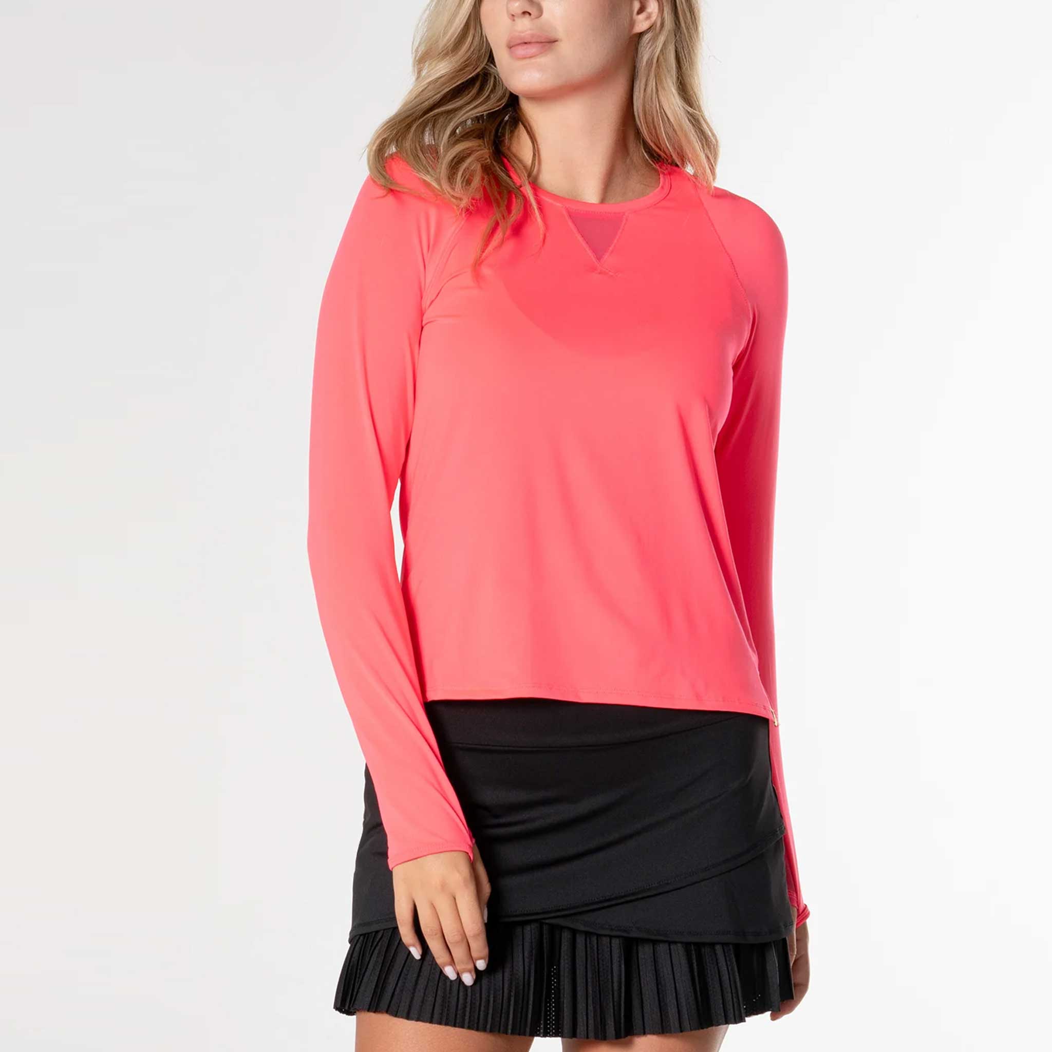 Lucky In Love LUV High Low Breezy Long Sleeve Women's