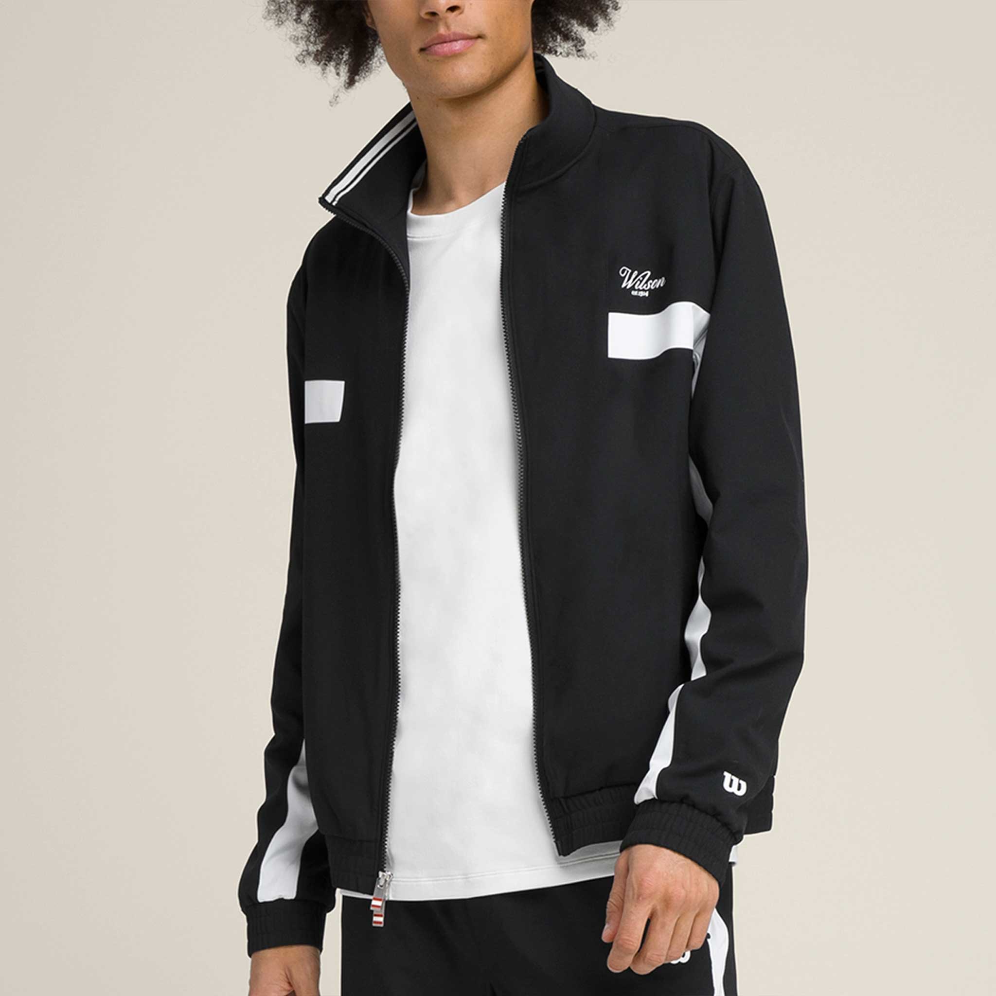 On Jacket メンズ S ホワイト/ブラック Sigma Men's White and Black Genuine Leather Jacket, Lapel