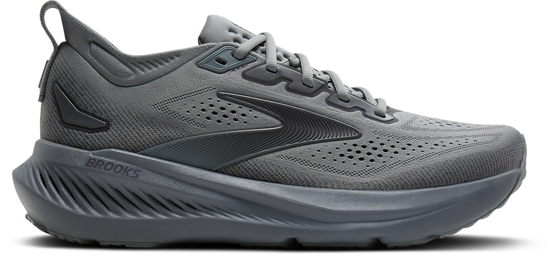Dark gray Brooks Glycerin 23 running shoe on a white background
