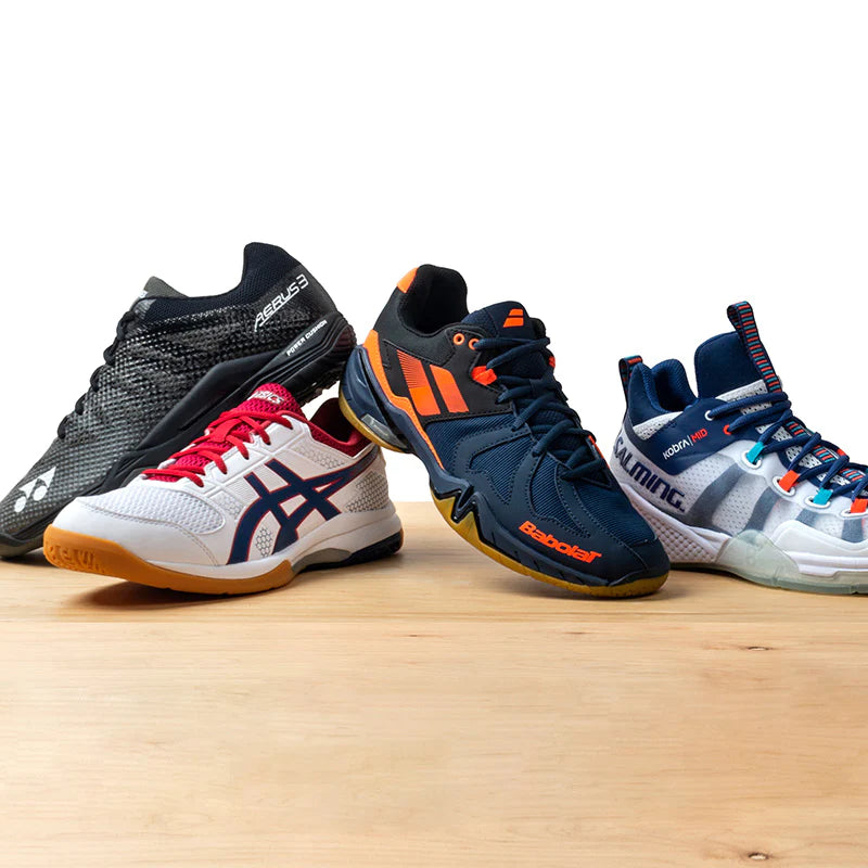 Four men's racquetball shoes