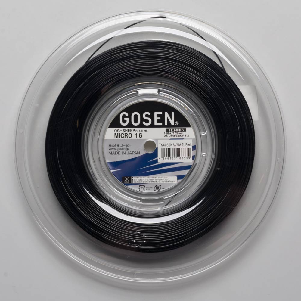 Gosen OG-Sheep Micro 16 660' Reel Tennis String Reels Black