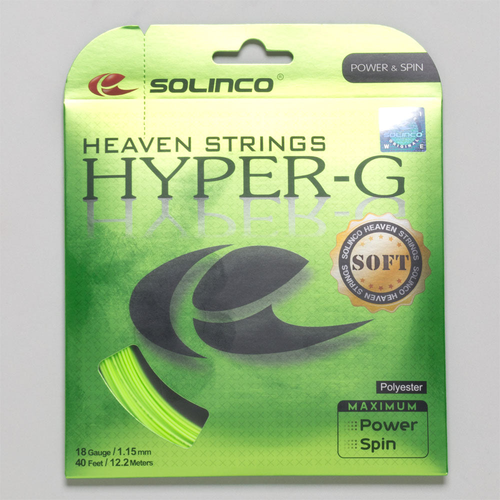 Solinco Hyper-G Soft 16/1.30 Tennis String Reel (Green)